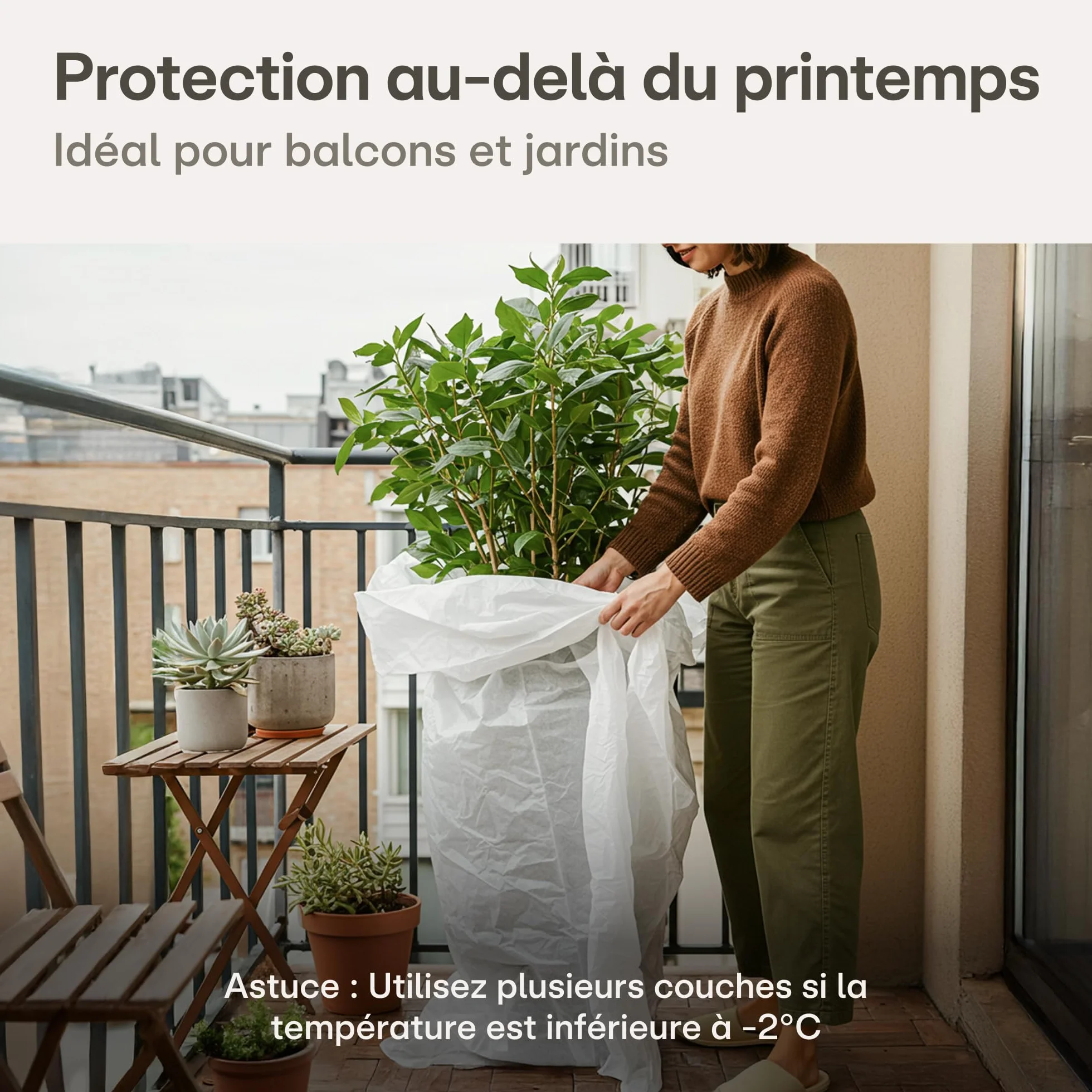 Voile d'Hivernage pour Plantes 17g/m² 20m² (2x10m) Protection Contre le Gel Respirant Perméable à l'Eau Stabilisé aux UV