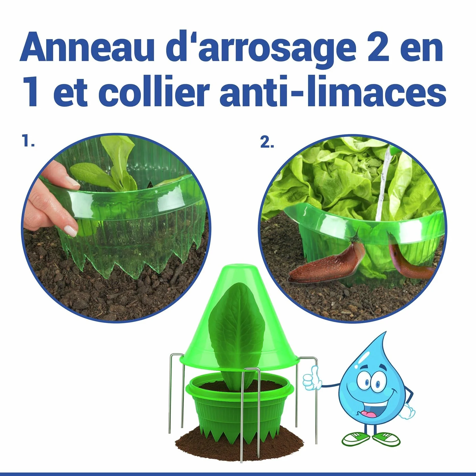 Maximex Dôme de bouturage 3en1 15 pièces Protection contre le gel oiseaux limaces jardin 3 cloches culture semis Ø 27 x 25 cm Plastique PET vert