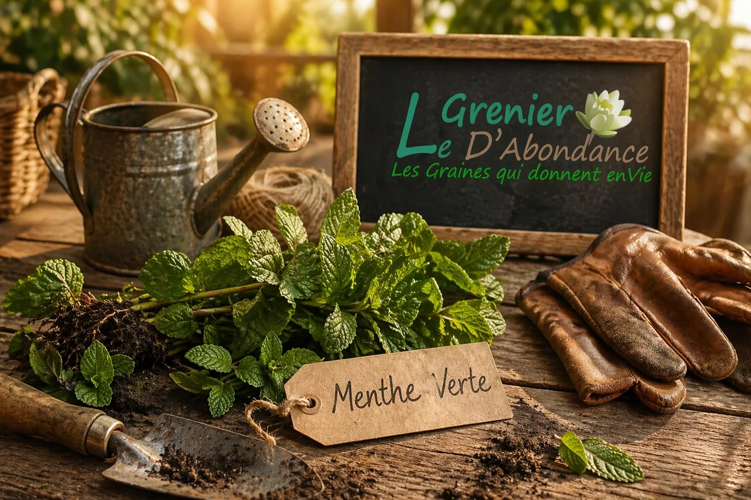 Menthe Verte - Mentha viridis - Graines Aromatiques à semer - Le Grenier d'Abondance
