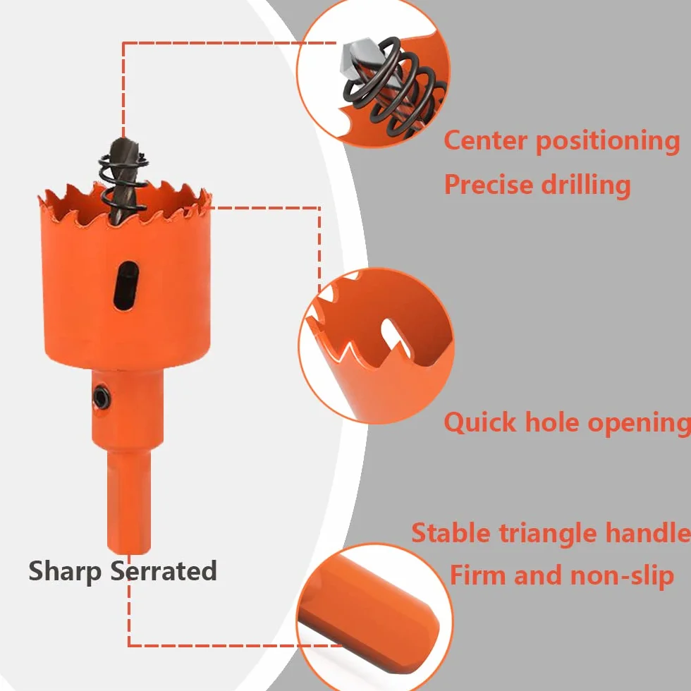 Scie Cloches 30MM en Acier Rapide HSS Bimétallique pour Le métal, L'aluminium, L'inox, Le Bois, Le PVC, Le Plastique