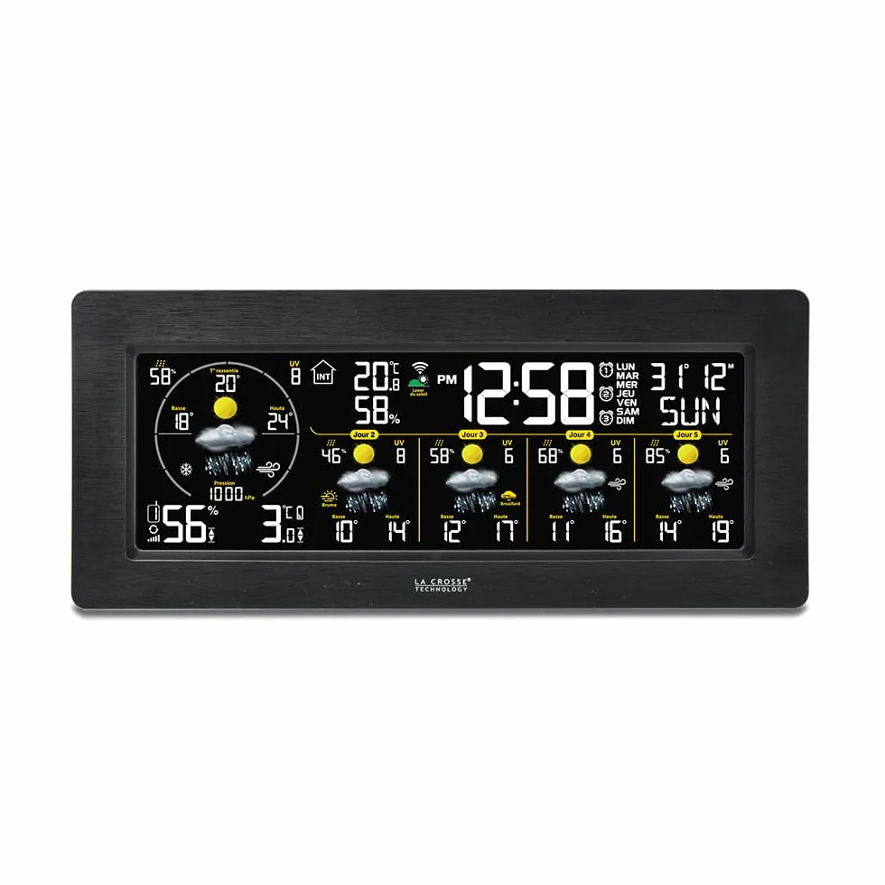 La Crosse Technology SW404 Station Météo J+4 avec connexion Wifi Noir