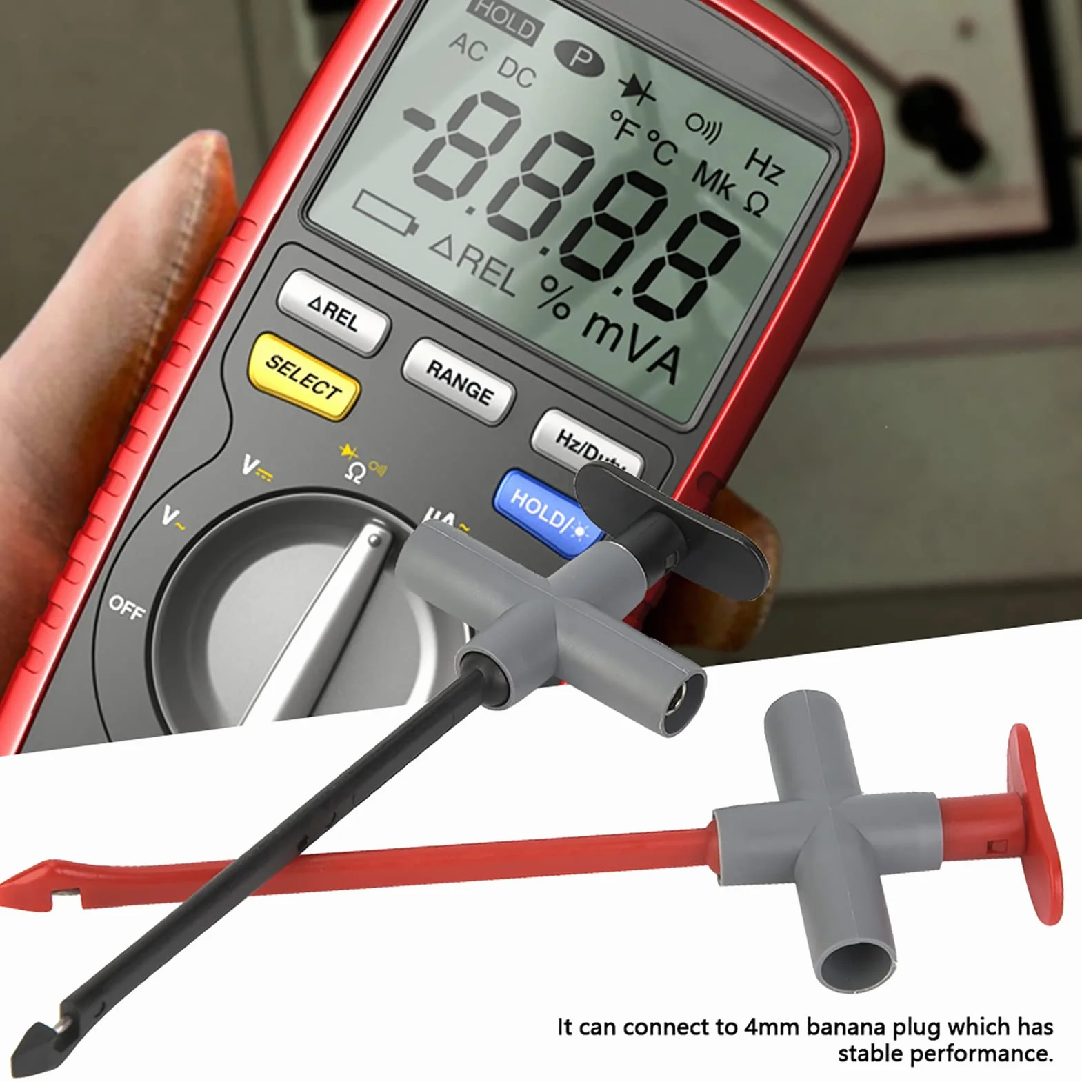 Pique Fil,Sonde Multimetre,Wire Piercing Probe,Accessoires Multimetre,Ing Sondes,Multimètre,Outil De Sonde De Perçage De Fil,Multimètre Automobile À Sélection Automatique,Sonde De Puissance Piercing 2
