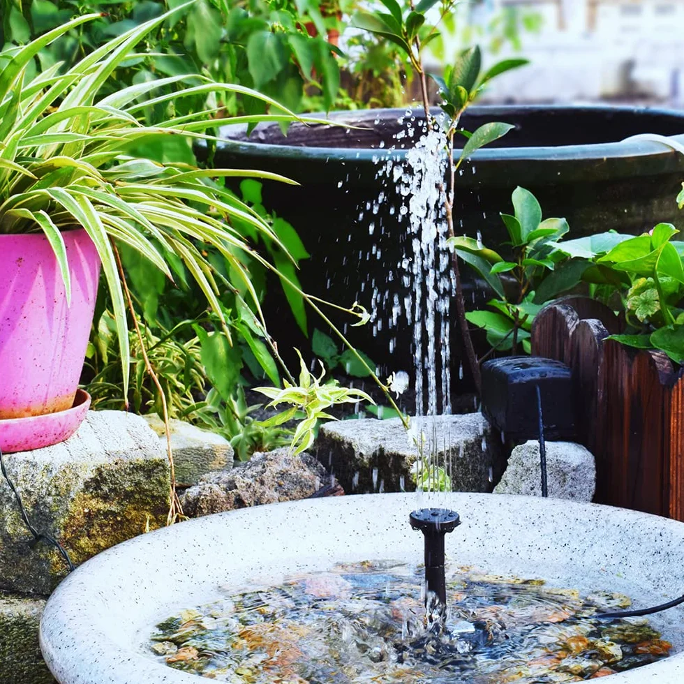 Fontaine Exterieure De Jardin Solaire Cascade 2.5w Bomba De Agua Solar Pour Estanque Fuente Solaire Bateria Diy