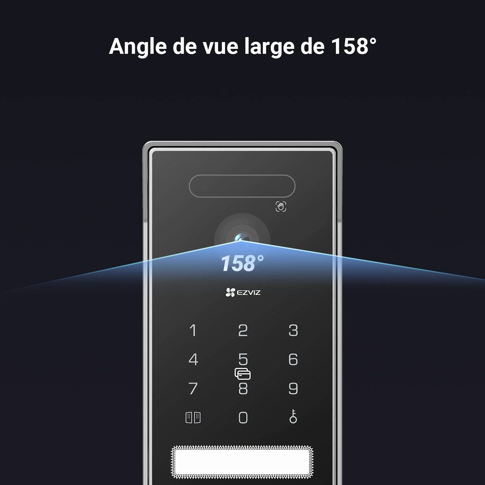 EZVIZ 4K Visiophone Connecté Interphone Vidéo, 8 Pouces Moniteur Tactile, Reconnaissance Paume/Visage, Unlock à Distance, 2 Fils, Détection Humaine, Option RFID, Étanche, WiFi bi-Bande, HP7 Pro