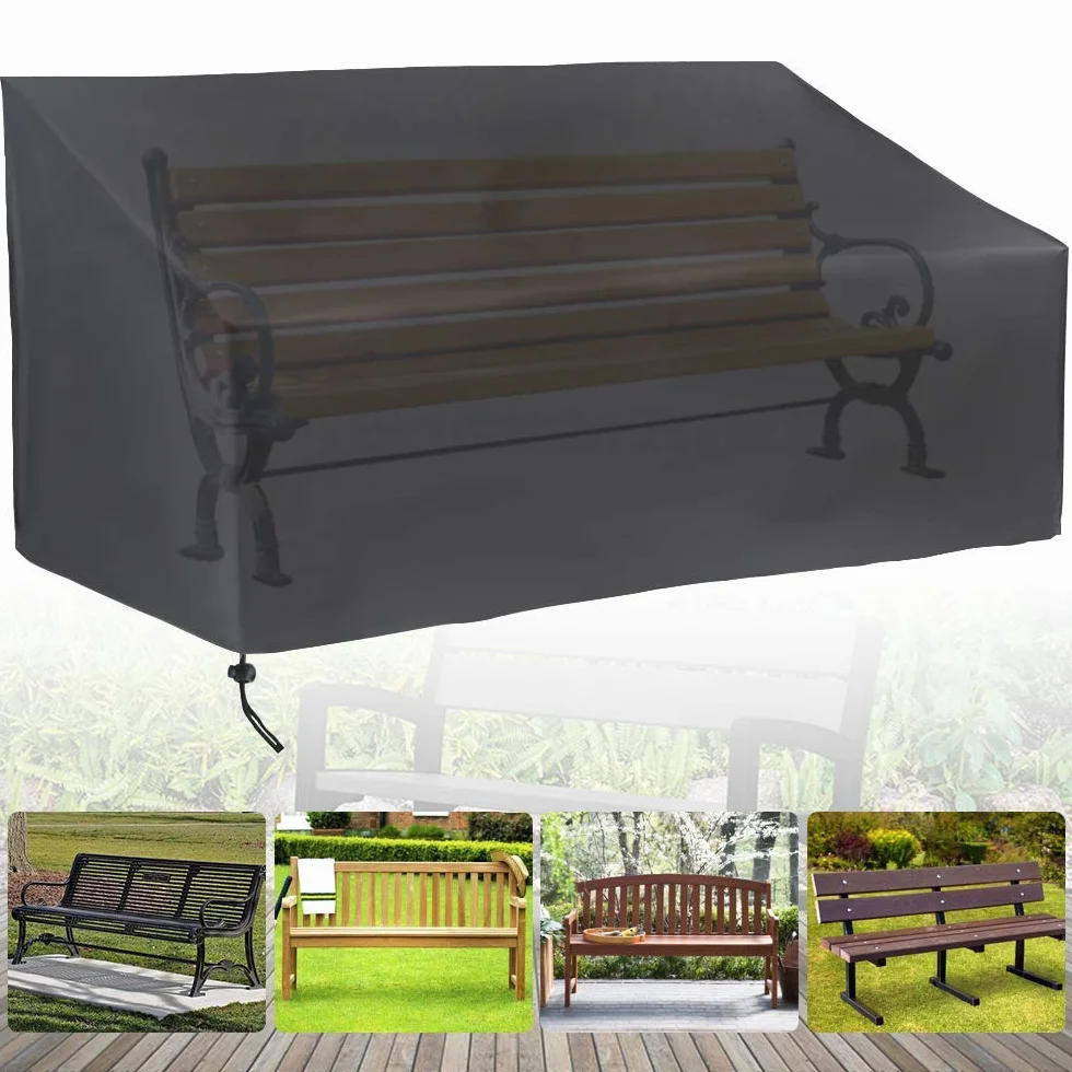 Housse Banc de Jardin 4 Places Anti-poussière Anti-UV Étanche Oxford 190x66x89cm