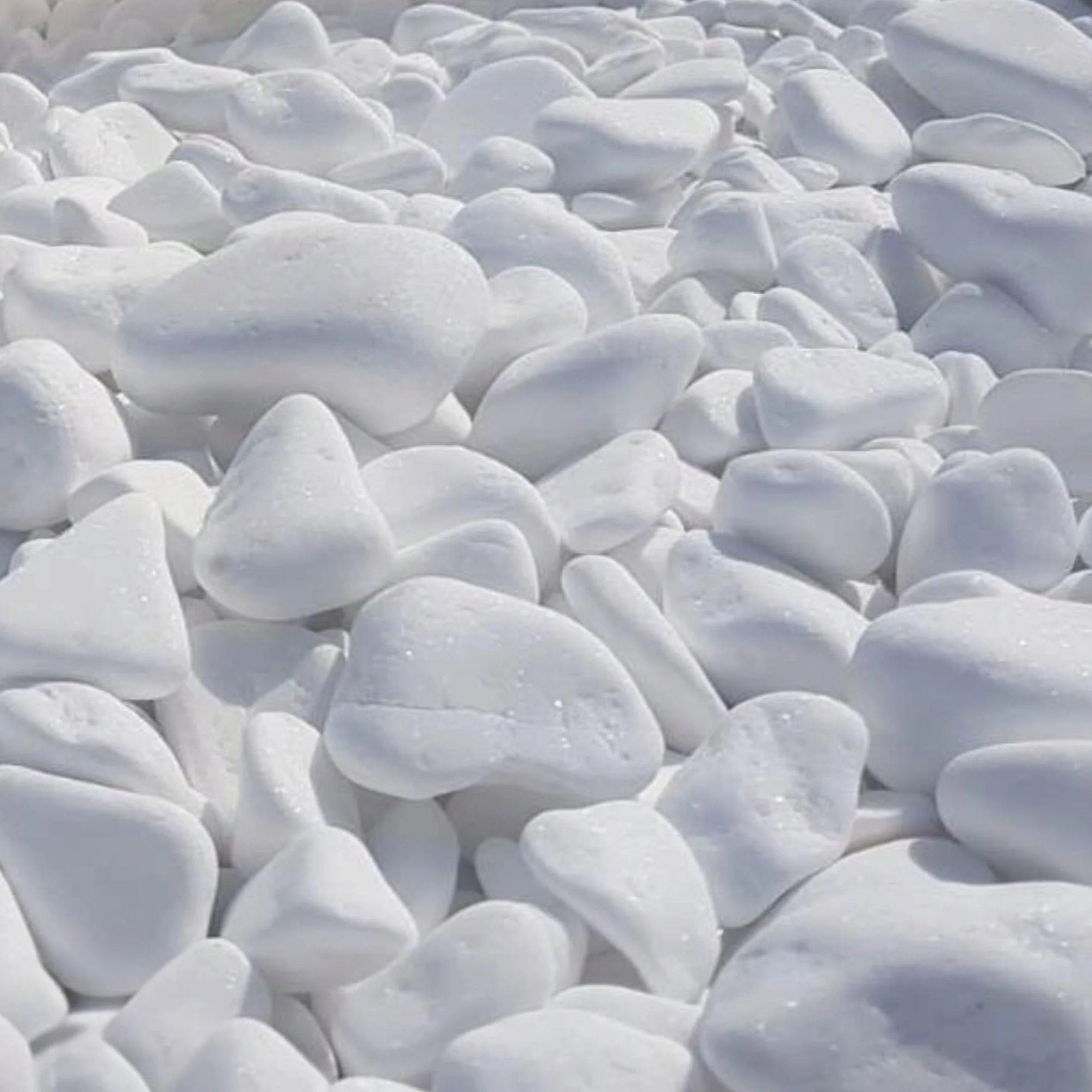 Pierres décoratives blanches Thassos 10 kg 2-4 cm pour jardin allées pots de fleurs