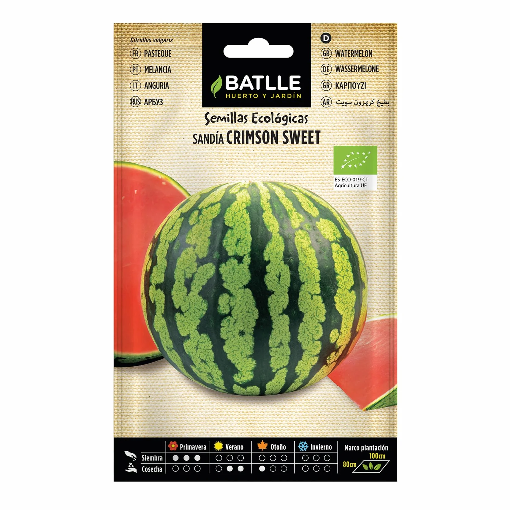 Batlle Graines Bio Pastèque Crimson Sweet 2,73g