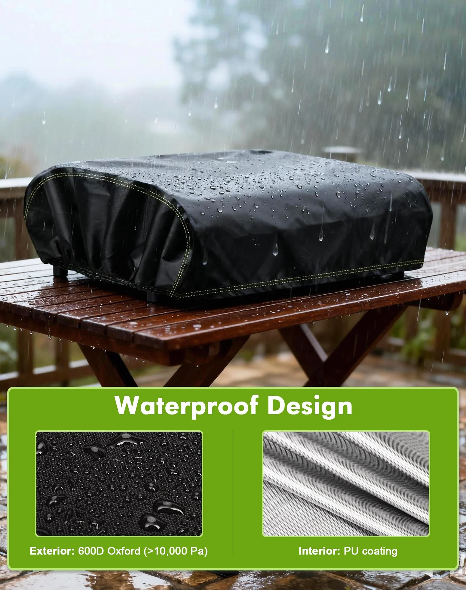 Housse Plancha Exterieur 600D Oxford Protection 60x45x25 cm Imperméable Anti-UV Anti-poussière Universelle
