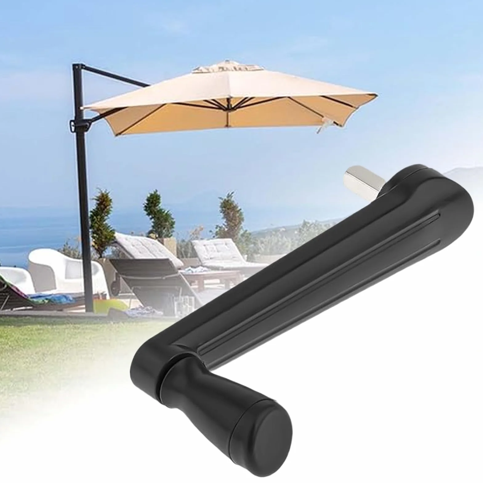 Pièces De Rechange Pour Parasol De Terrasse | Manette De Remplacement Pour Ombrelle Extérieure | Accessoires de Toile avec Manivelle Ergonomique pour Plage, Jardin, Parc et Terrasse