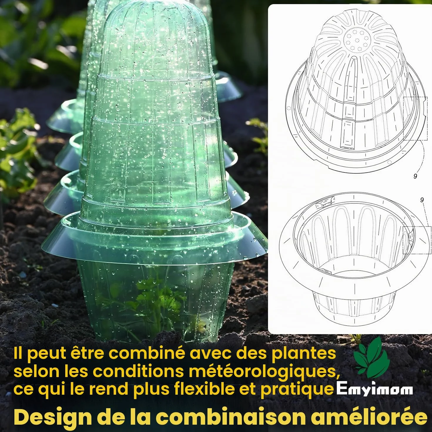 Collier anti-limaces 10 anneaux protection salades choux jardinière surélevée
