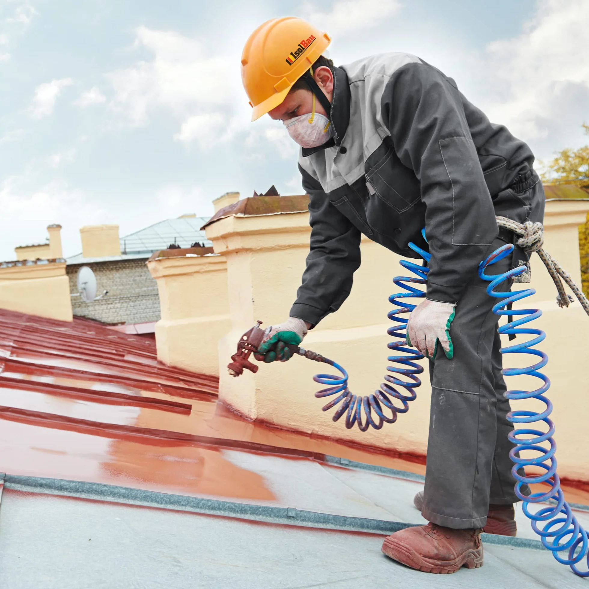 Isolbau Peinture pour toit - 1,5 kg - Couleur RAL - Peinture de façade Nano - Résistante aux intempéries - Sans solvants, imperméable, résistante aux UV - Anthracite