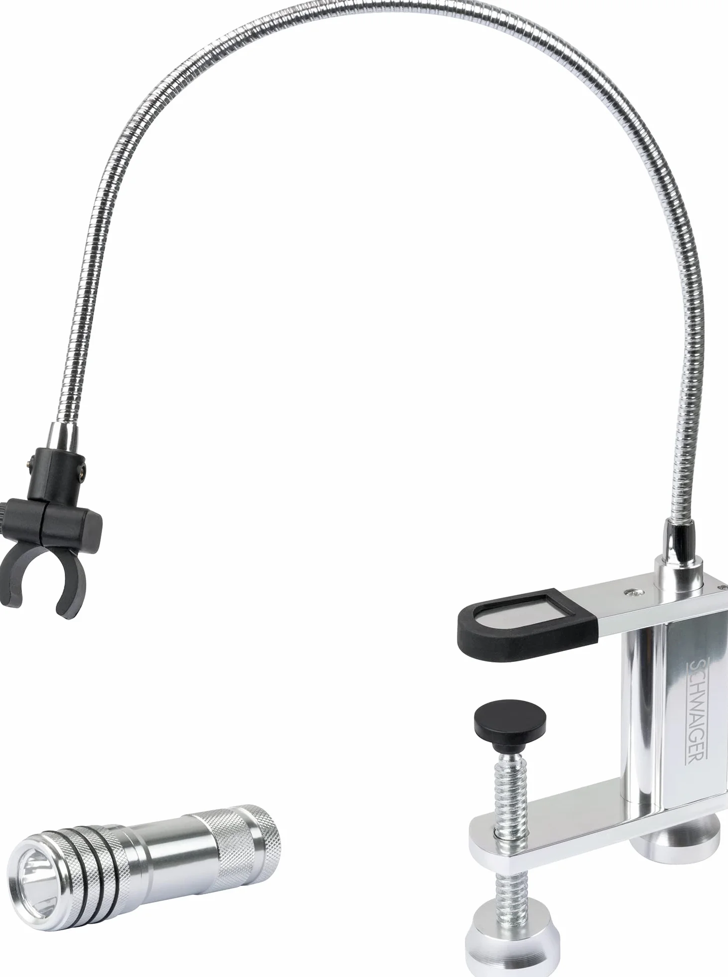 SCHWAIGER 658170 Lampe de poche pour barbecue LED magnétique rotative col de cygne