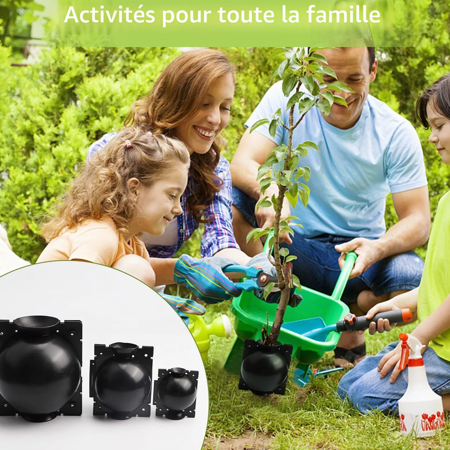Boule de Marcottage 10 Pièces avec Attaches Fil Nylon 50 et Bouteille 250 ML, Outil de Greffage pour Plantes