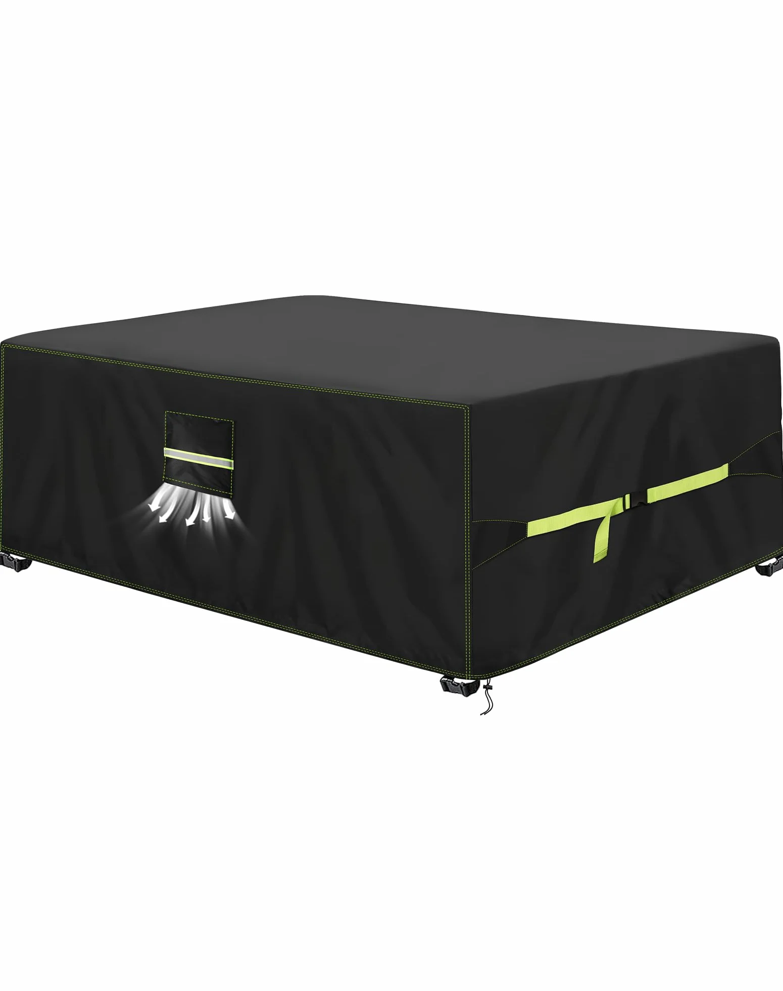 Housse Table De Jardin 420D Oxford Tissu 220x110x70cm Imperméable Anti-UV Coupe-Vent