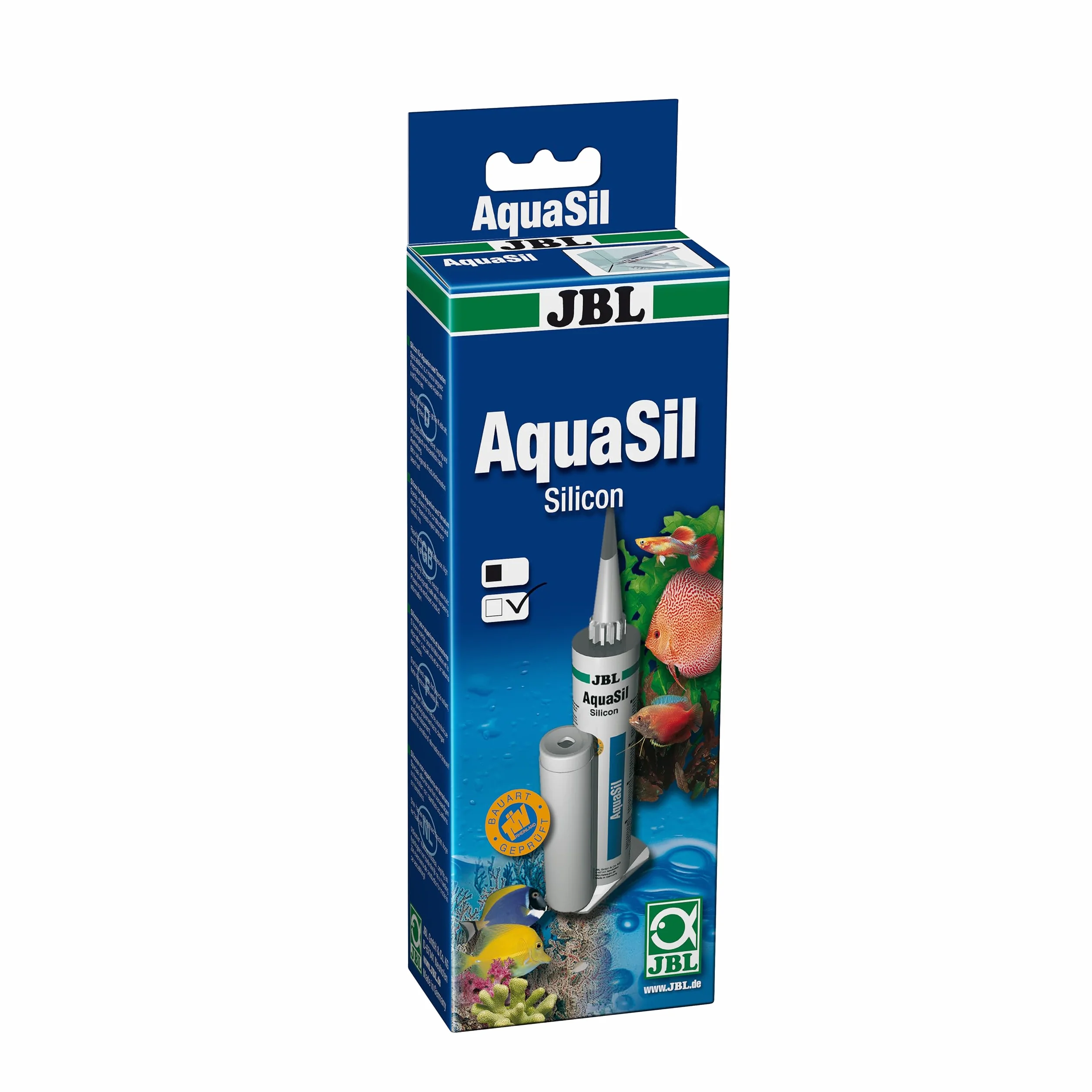 JBL AquaSil 80ml transparent, Silicone spécial pour aquariums et terrariums