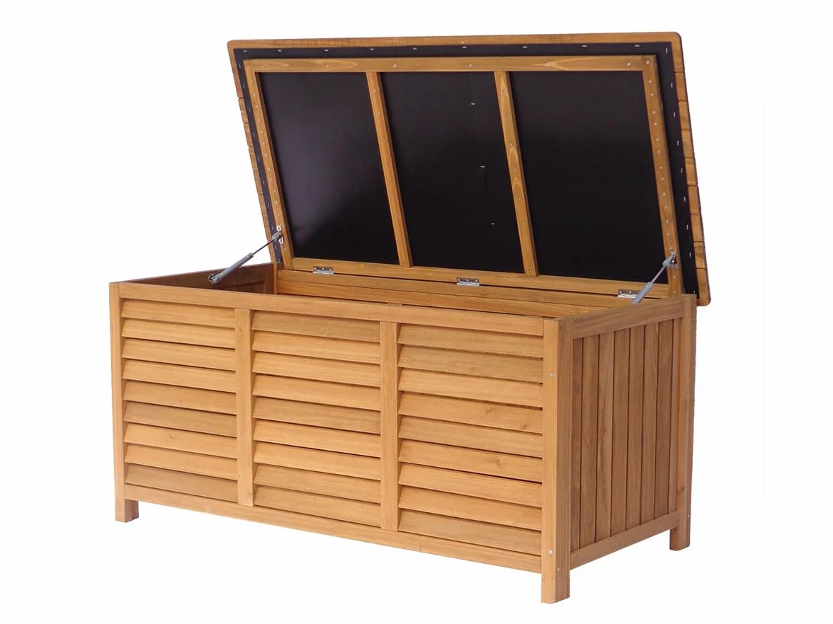 Coffre de Jardin en Bois Macao 130 x 64 x 60 cm Marron