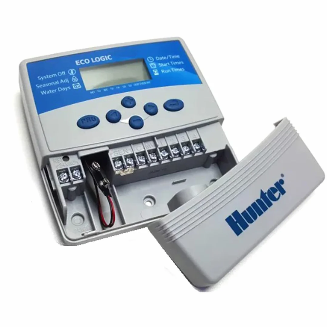 Hunter ELC-401I-E Programmateur d'arrosage électrique Eco Logic 4 Stations Intérieur 24V