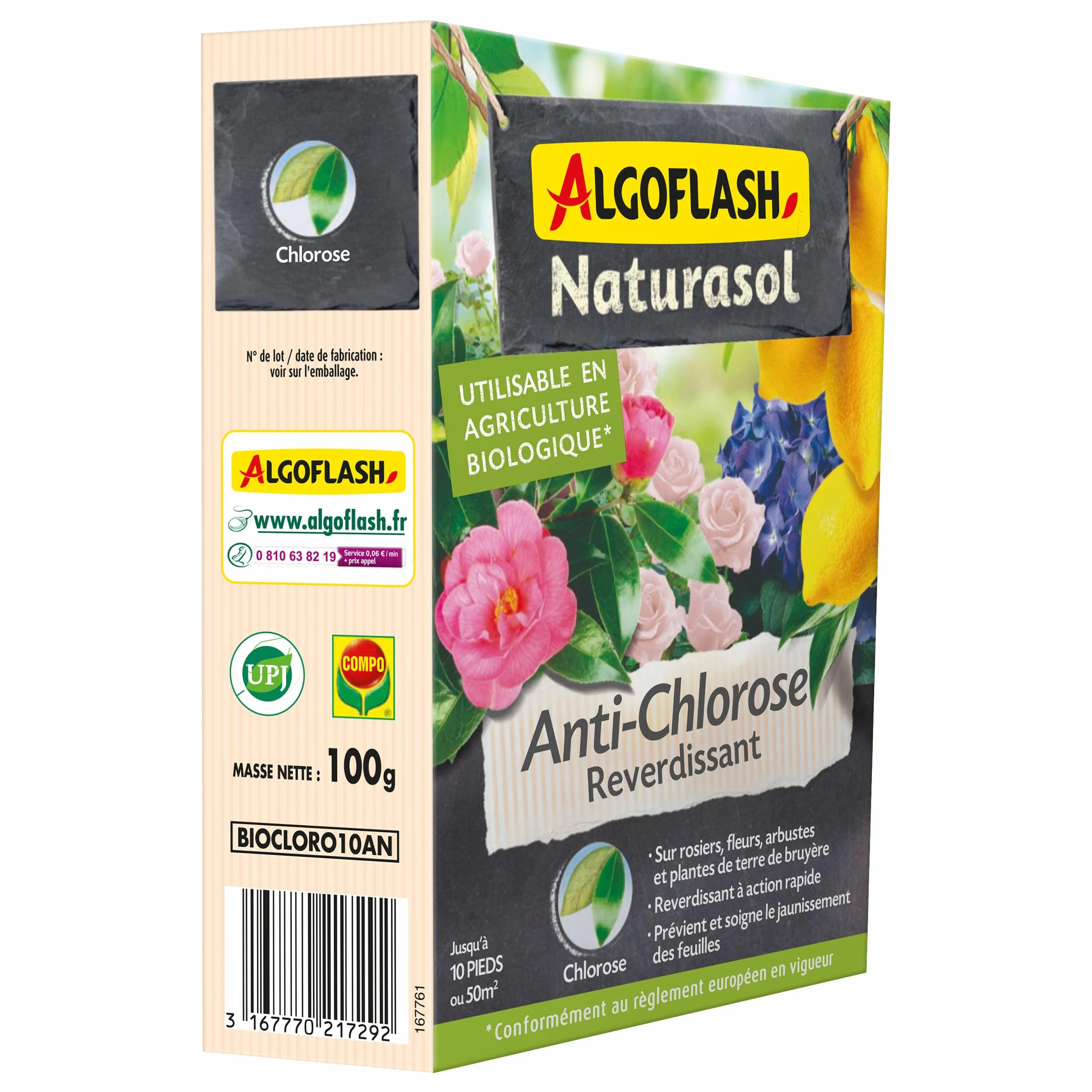 Algoflash NATURASOL Anti-Chlorose Reverdissant Toutes Plantes 100 g