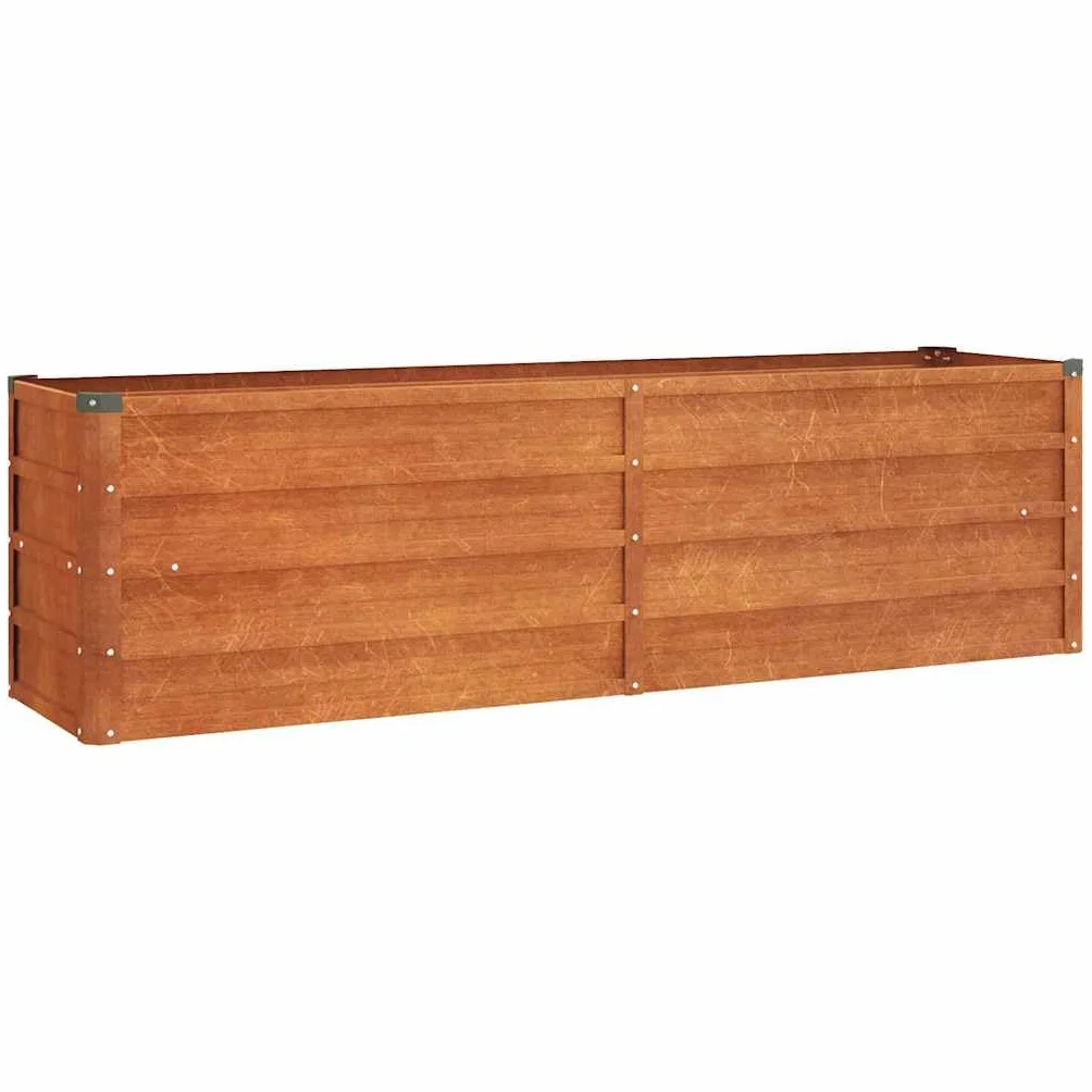 vidaXL Lit Surélevé de Jardin Jardinière Acier Corten Rouillé 160x40x45 cm