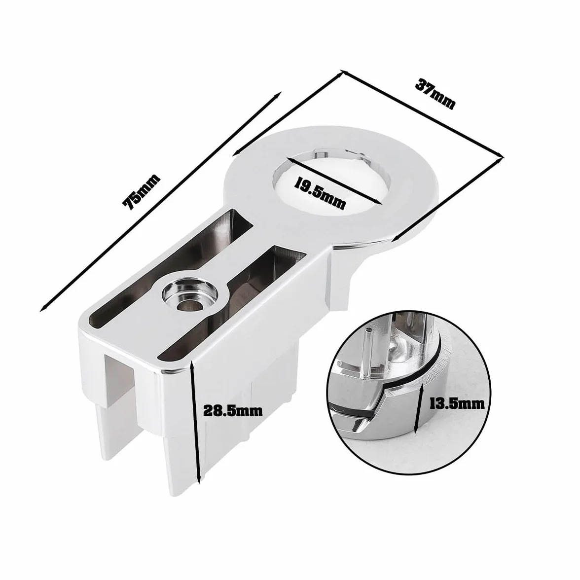 1 paire de charnières de paroi de douche en ABS chromé – G/D pour supports de salle de bain en verre de 6 mm avec système de serrage