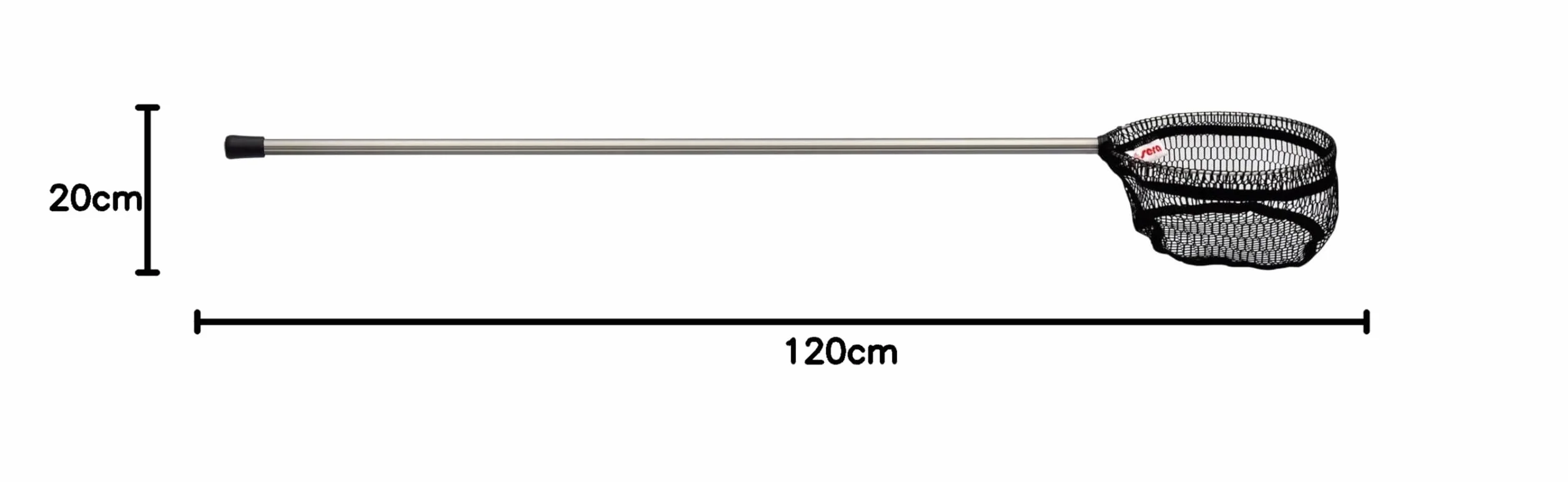 Sera Épuisette pour Poissons de Bassin Petit Modèle - Filet 20 cm, Longueur 120 cm