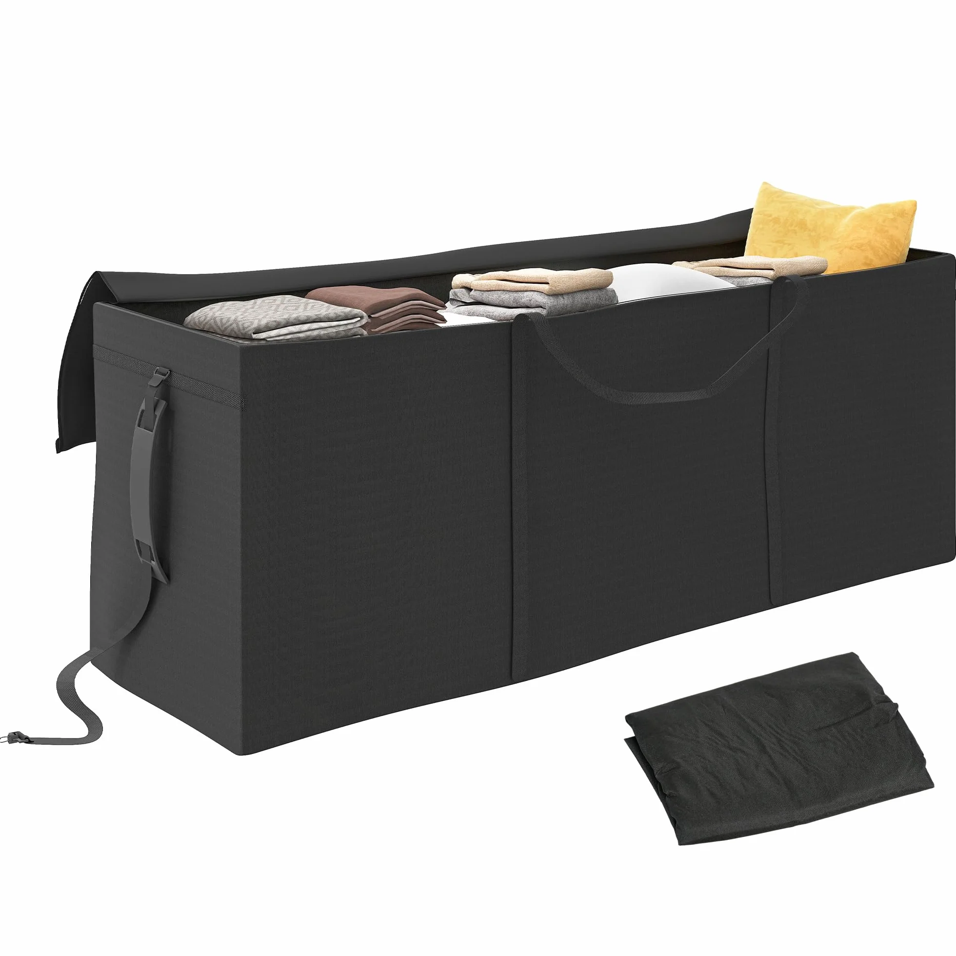 Outsunny Sac de rangement pour coussins de jardin, housse de protection imperméable Oxford 600D avec fermeture éclair