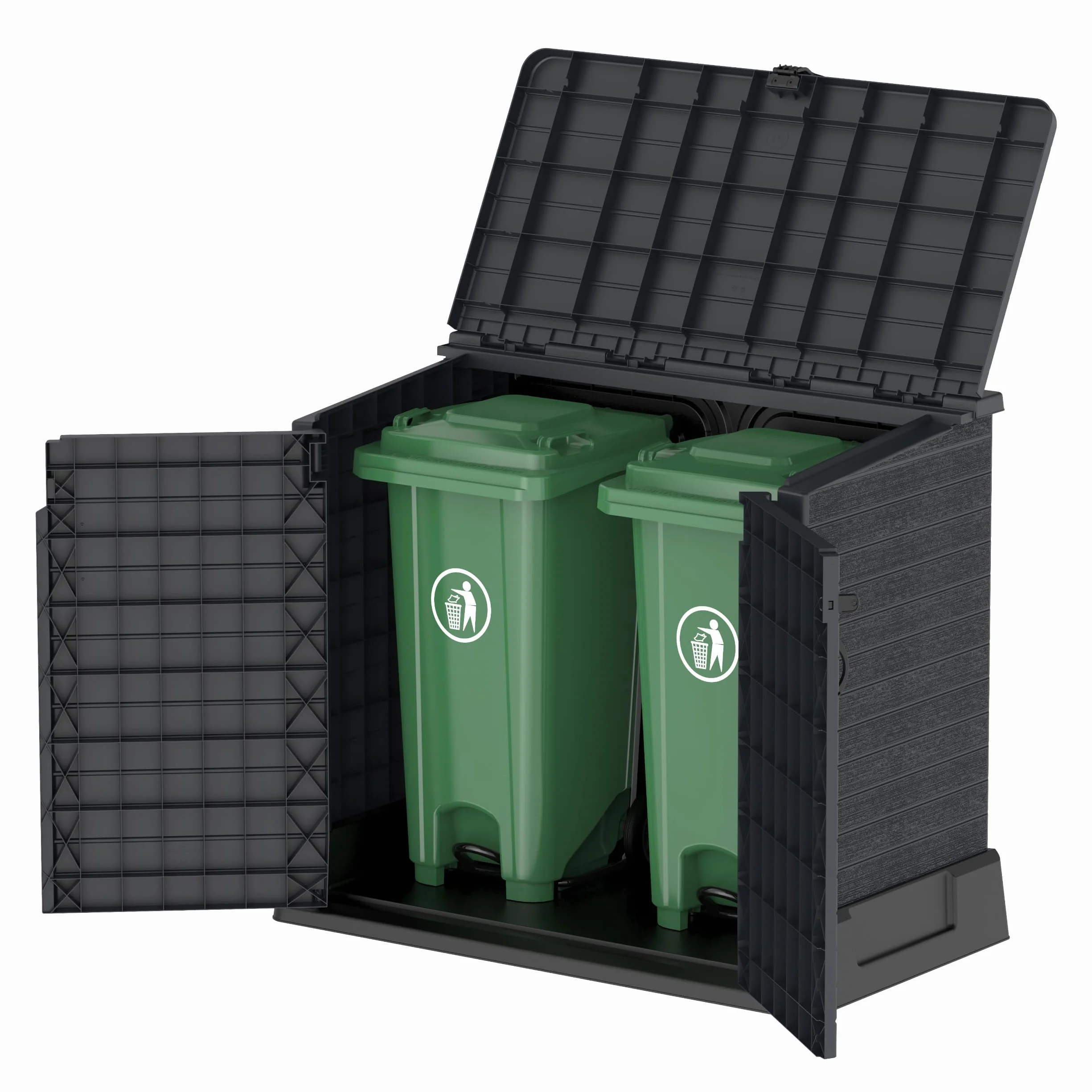 Duramax StoreAway 850L Plastic Garden Shed Outdoor Storage 130x74x110 cm Dark Grey