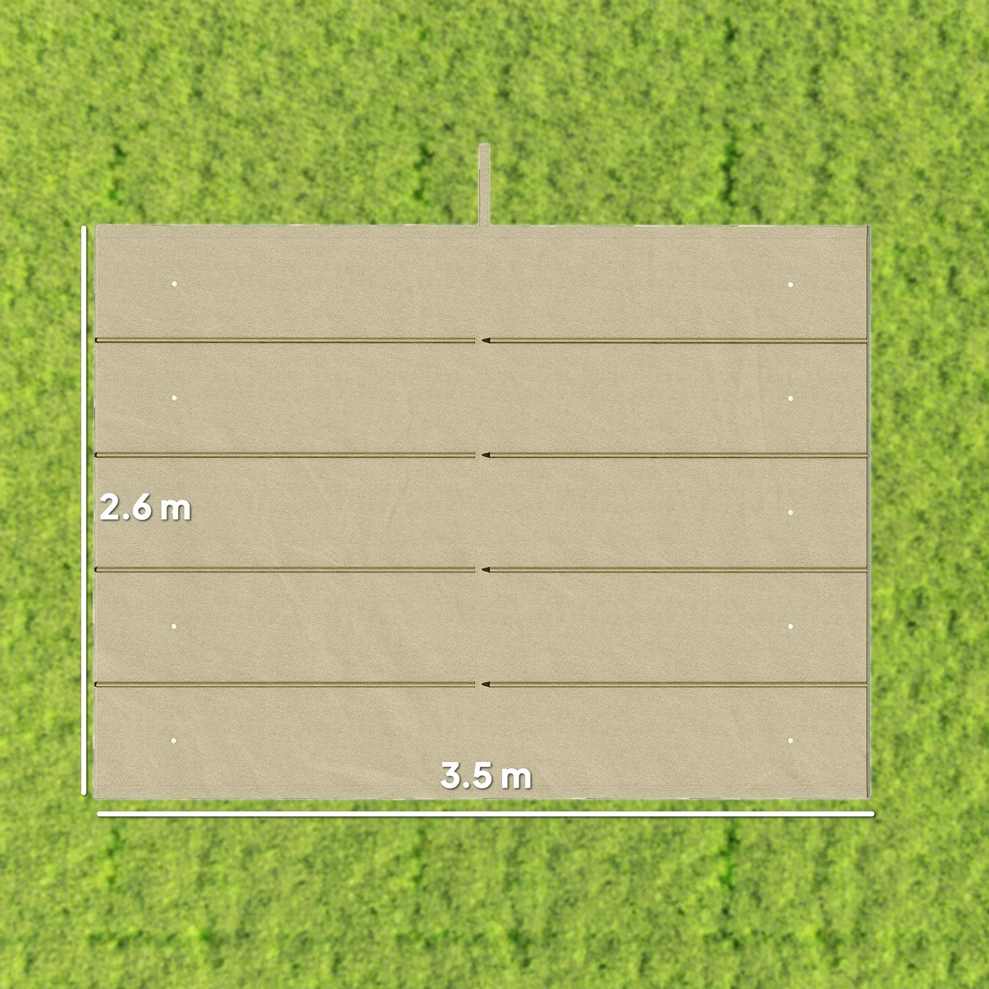Outsunny Toile de Toit pour Pergola Tonnelle Rétractable 4 x 3 m 350 x 260 cm Beige