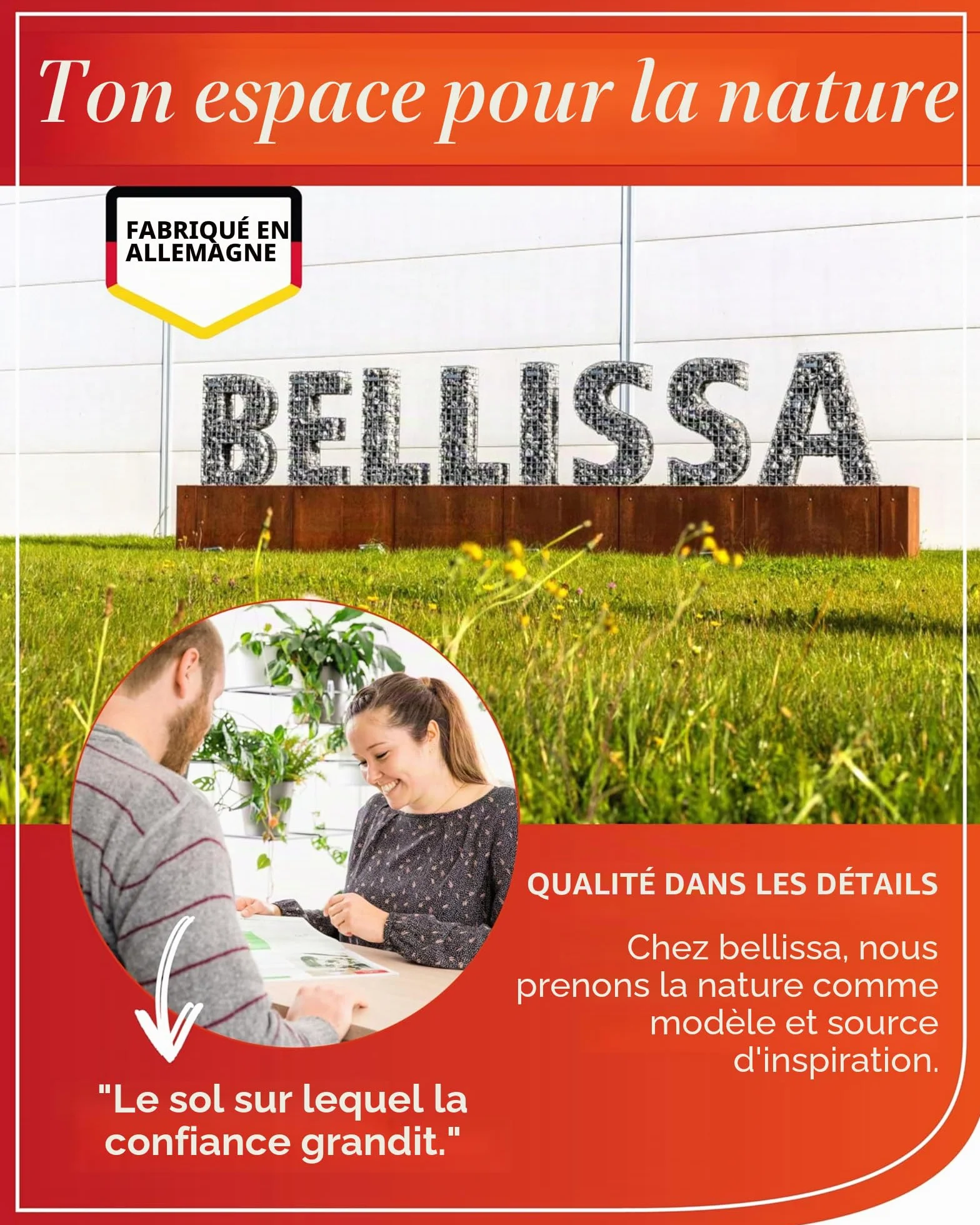 Bellissa Foyer en Gabion Emplacement pour Faire Un Feu Diamètre 73/51 cm Hauteur 21 cm