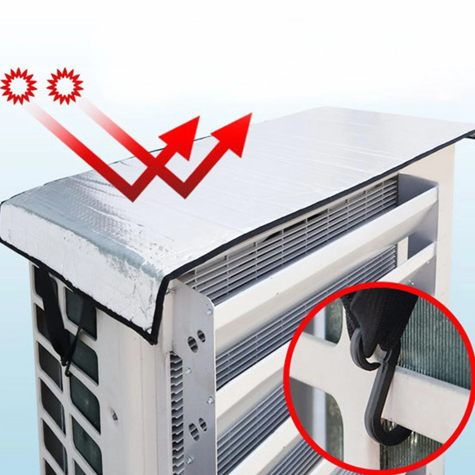 MagiDeal Housse de protection pour climatiseur extérieure, housse de pluie climatisation