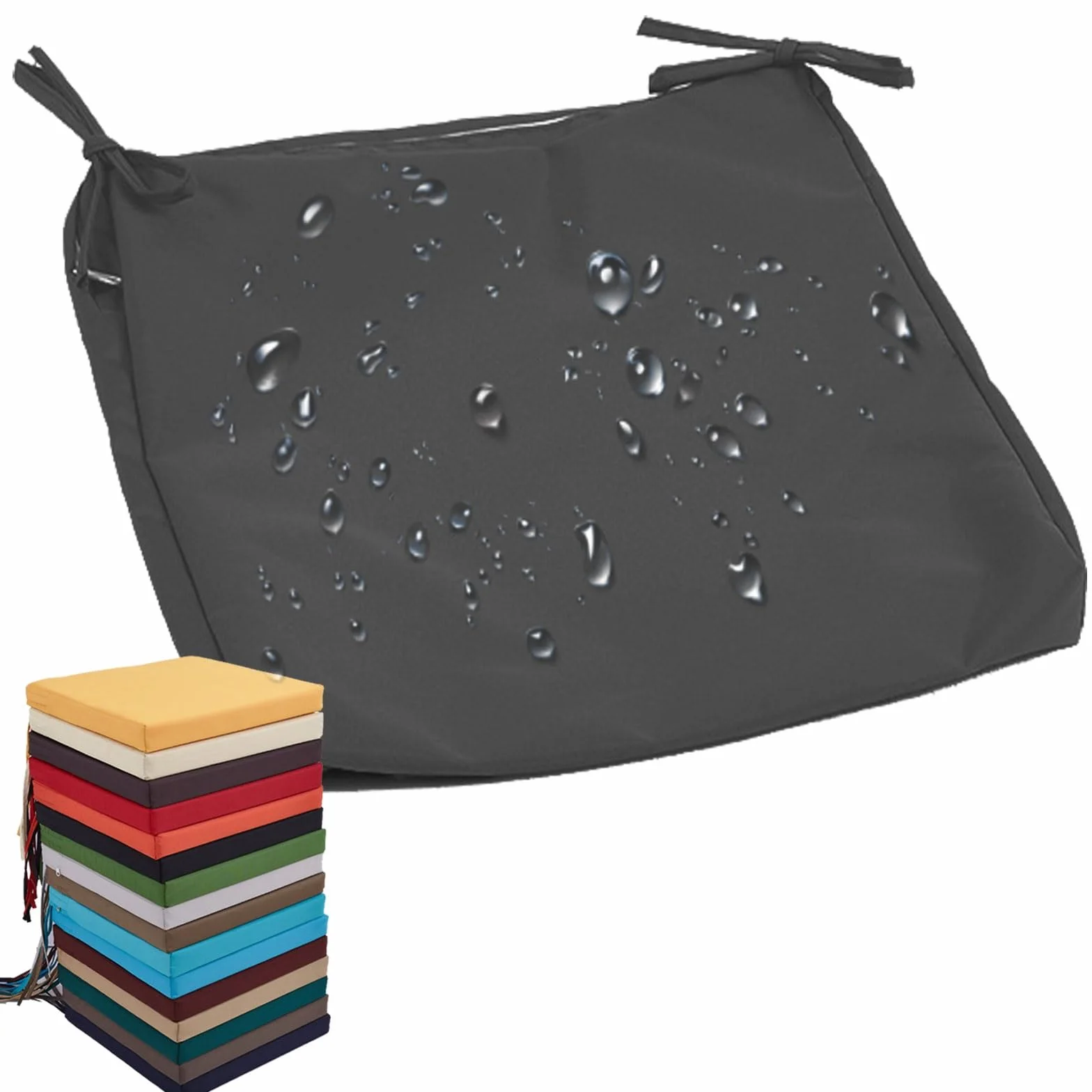 uyeoco Housse de Coussin Exterieur 60x60/45x45/50x50cm Impermeable Jardin Canapés
