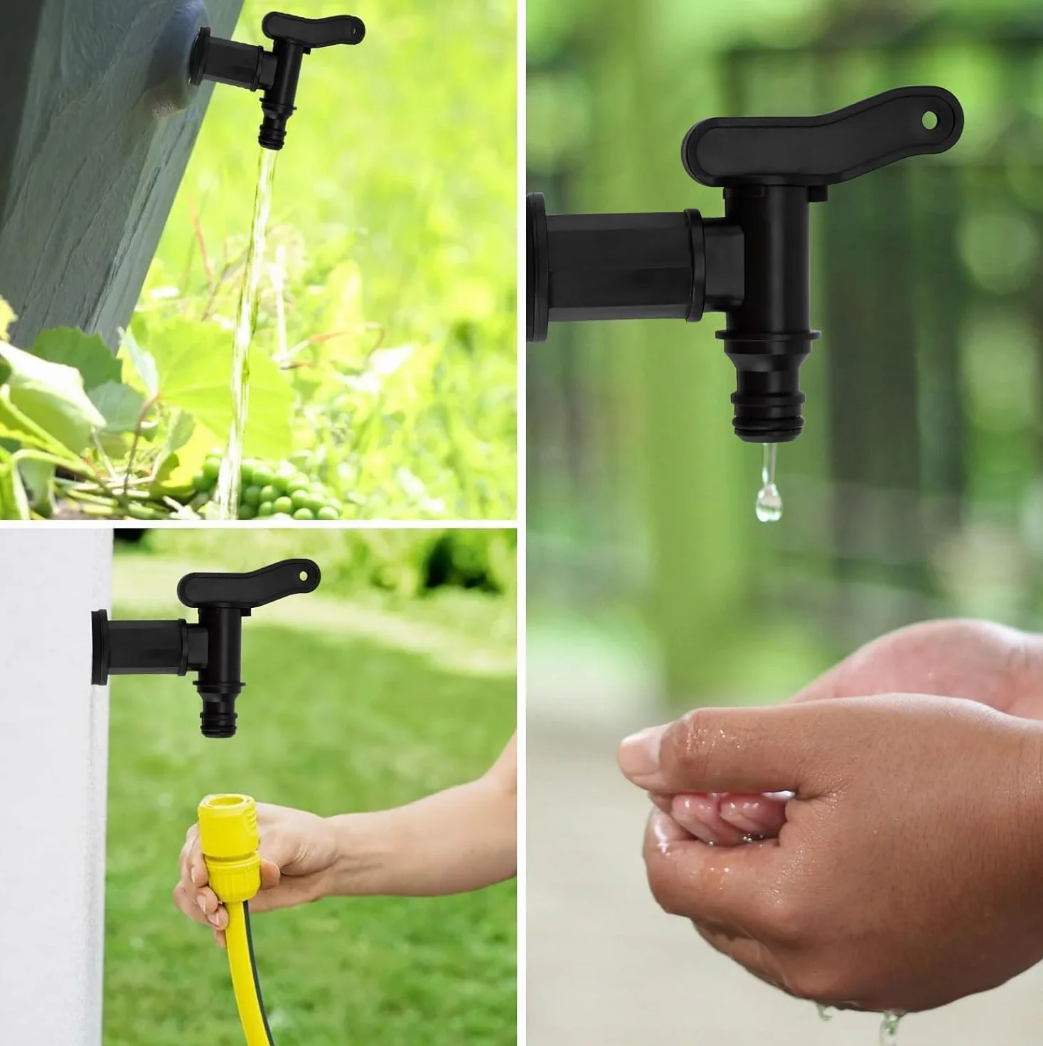 Robinet Cuve Plastique 3/4 Adaptateur Tuyau Arrosage Baril de Pluie Lot de 2