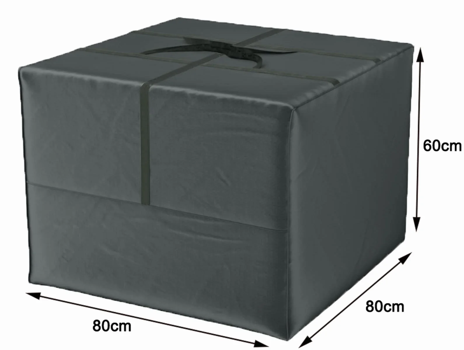 Sac de Rangement pour Coussins de Meubles de Jardin, Iimperméable, Anti-UV, Tissu Oxford 600D 80x80x60 cm