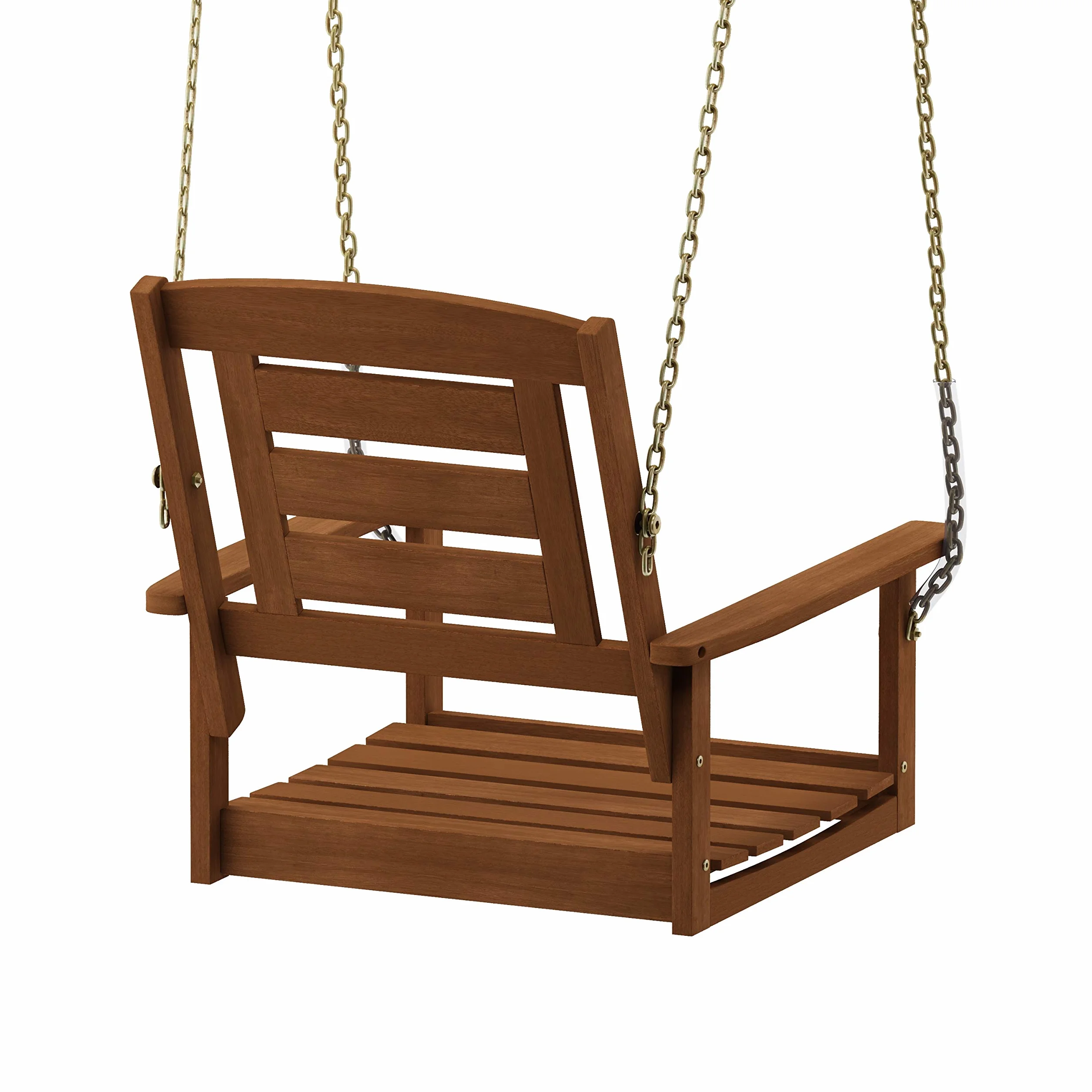 Furinno Tioman Hardwood Balançoire Suspendue Simple avec Chaîne, Naturel, Bois