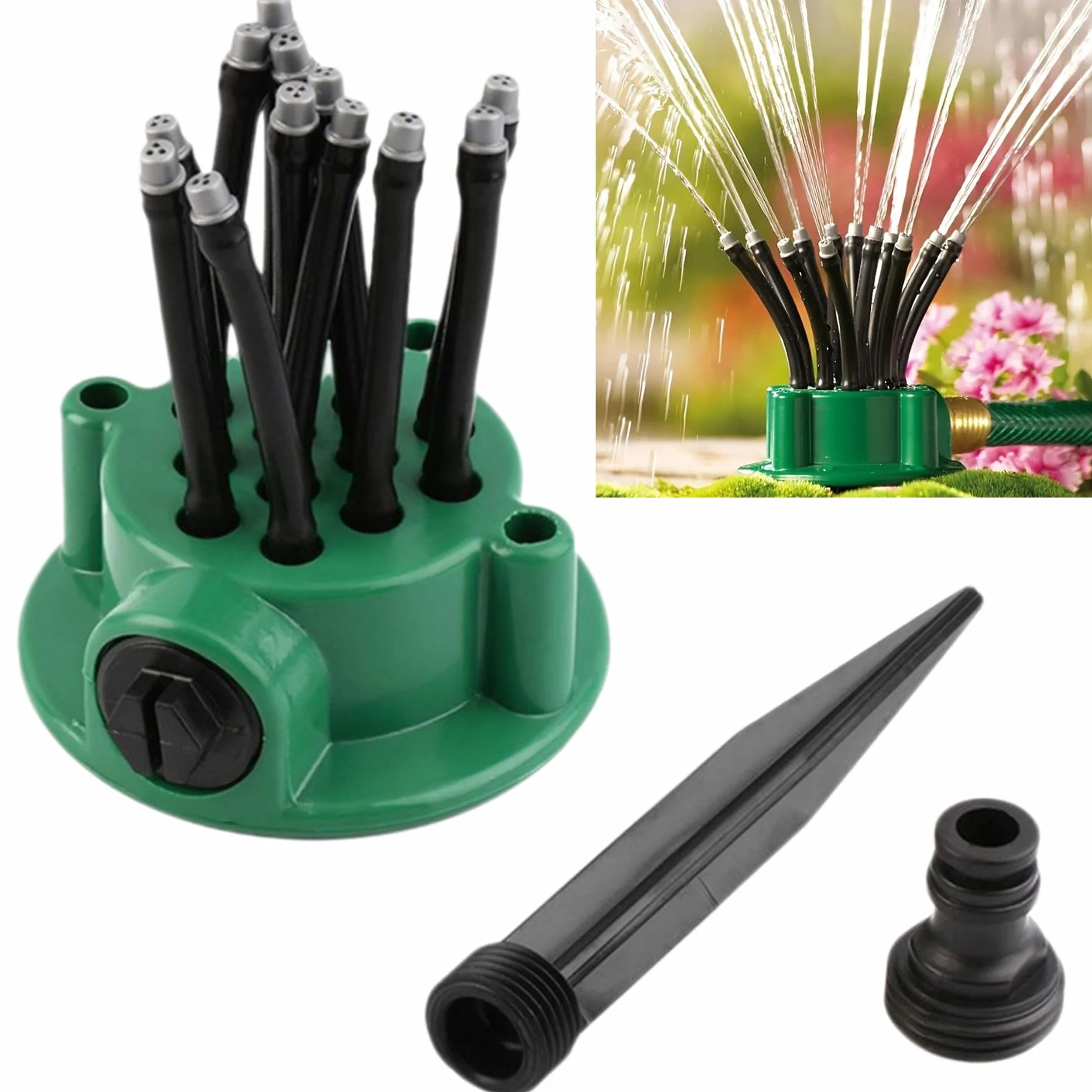 Arroseur Rotatif Pelouse Automatique Jardin Irrigation 1 Pièce Vert Système Souterrain Potager Multi Tête