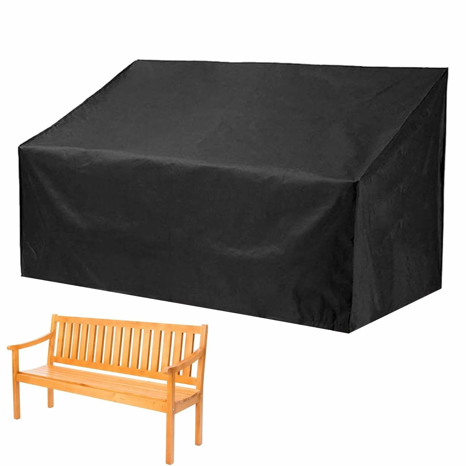 Housse de Protection pour Banc de Jardin 2 Places, Tissu Oxford 210D, imperméable, Coupe-Vent, résistante aux UV