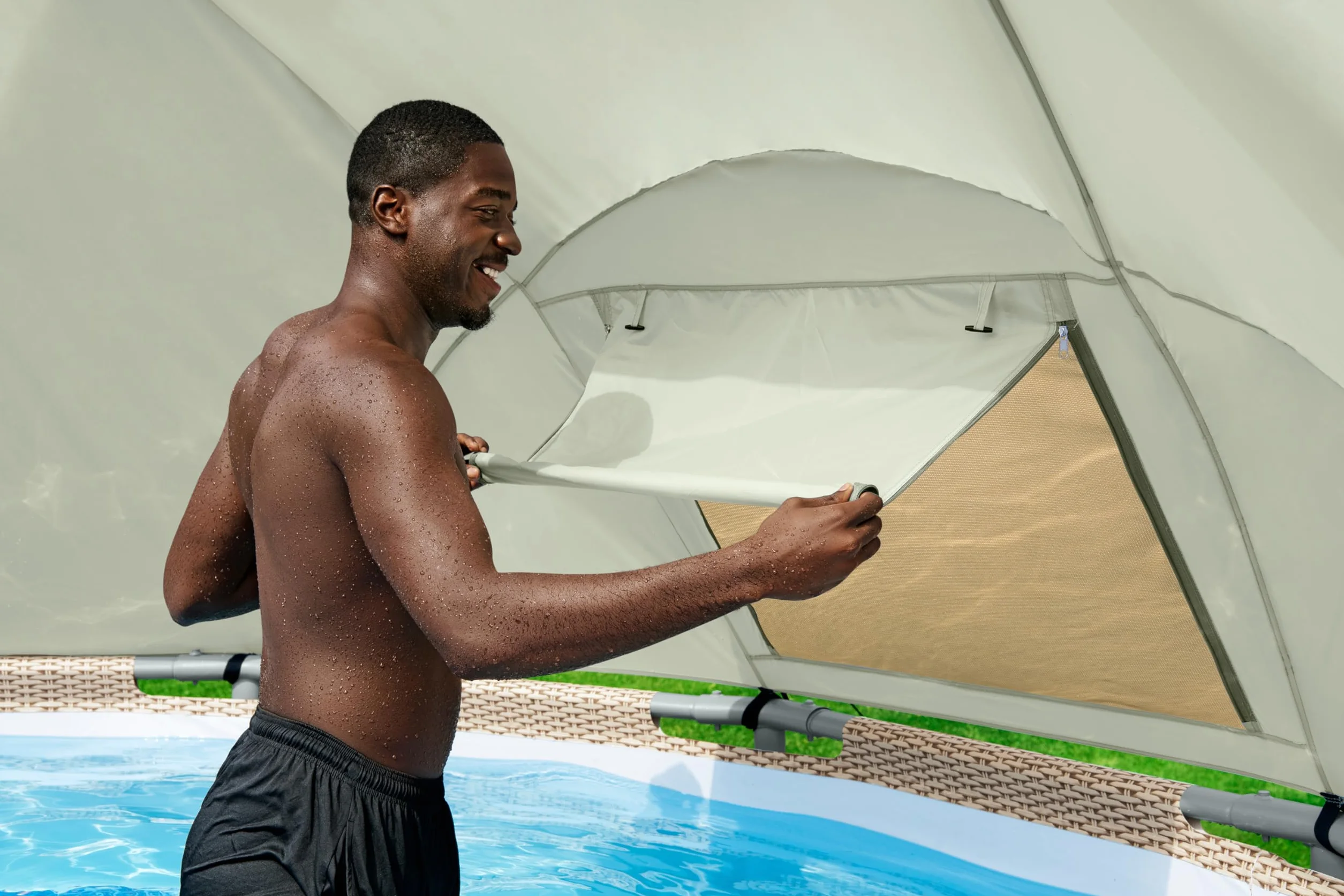 Auvent pour piscines tubulaires rondes 3,05-5,49m diamètre