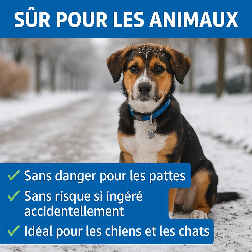 Sel de déneigement écologique longue durée - Déneigeant au magnésium - non agressif - efficace jusqu'à -30°C - Seau hermétique 4kg