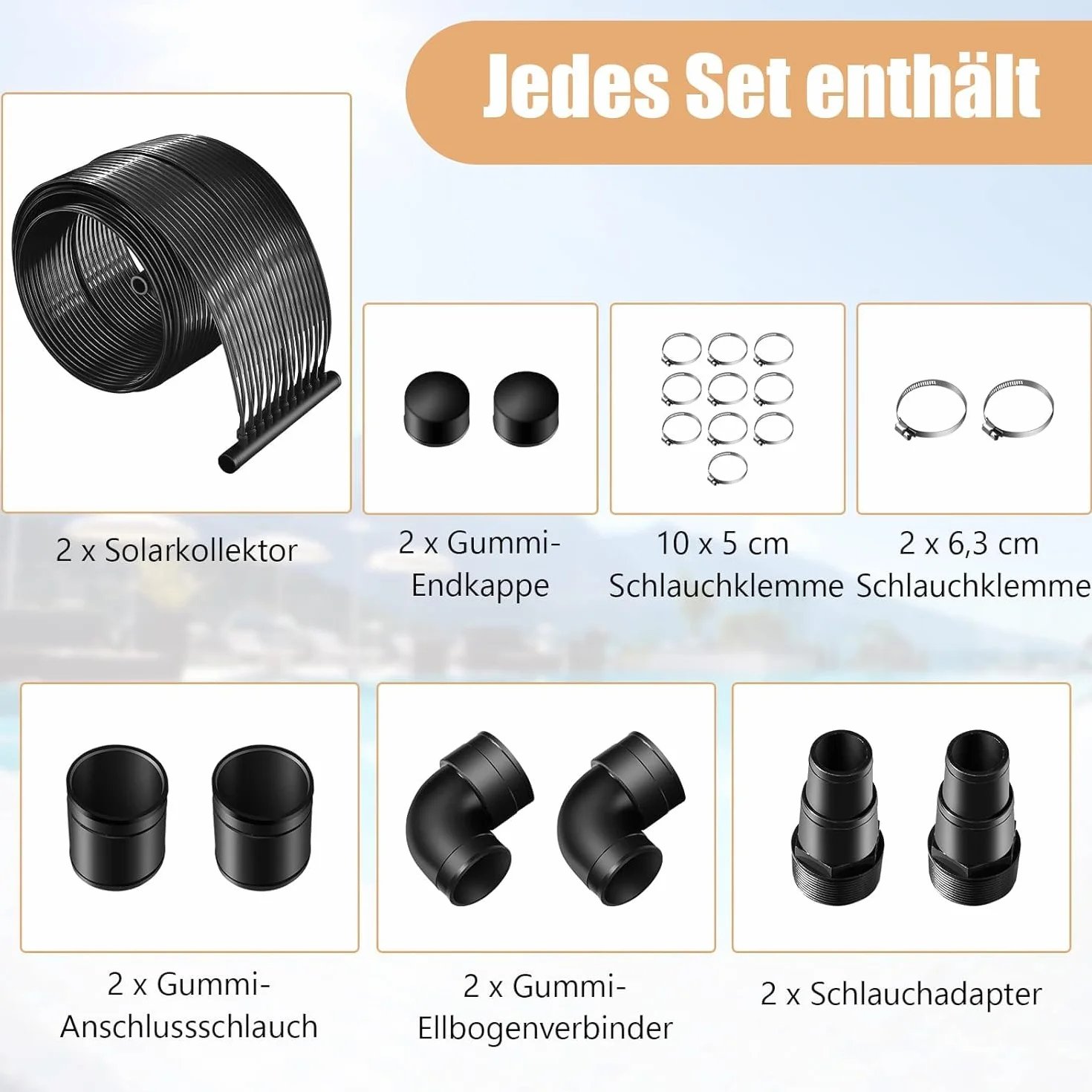 FANTASK Panneau Solaire pour Piscine 300x75 cm Chauffage Solaire UV résistant Noir