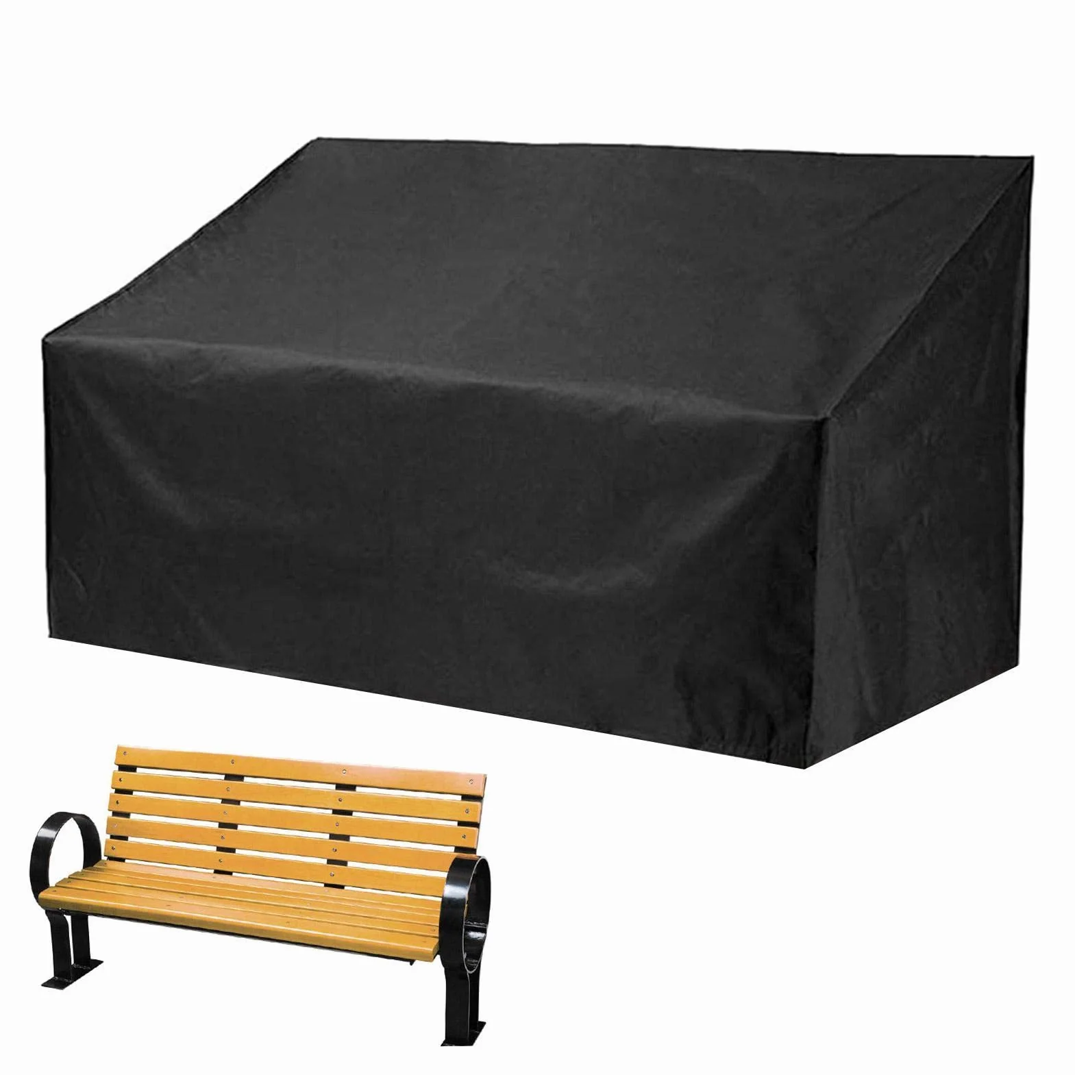 Housse de Banc d'Extérieur en Tissu Oxford Imperméable Résistante aux Déchirures pour Jardin