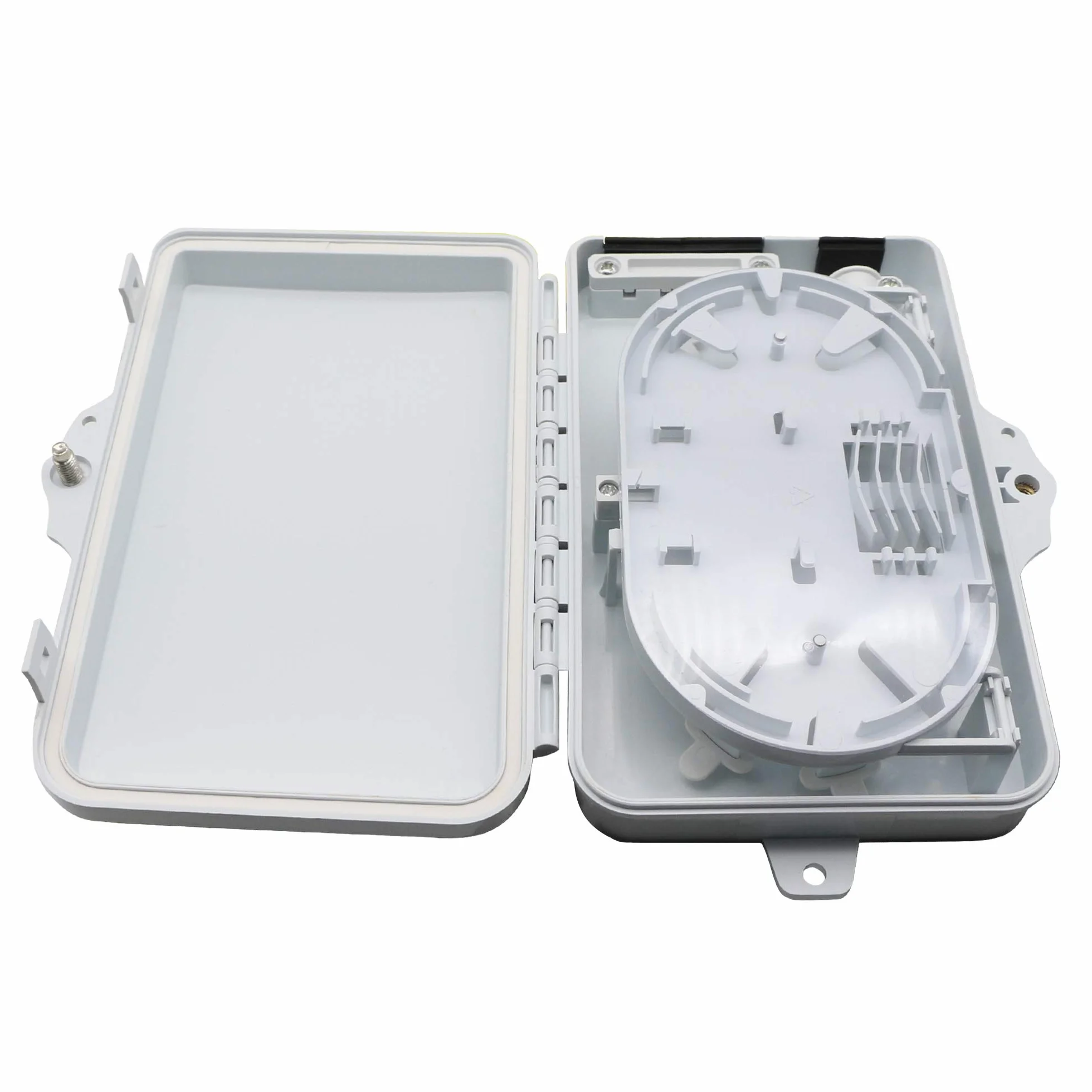 Boîte de distribution de fibre optique FTTH à 4 cœurs, boîte de distribution de fibre optique à 4 ports pour adaptateur SC, FC, e2000