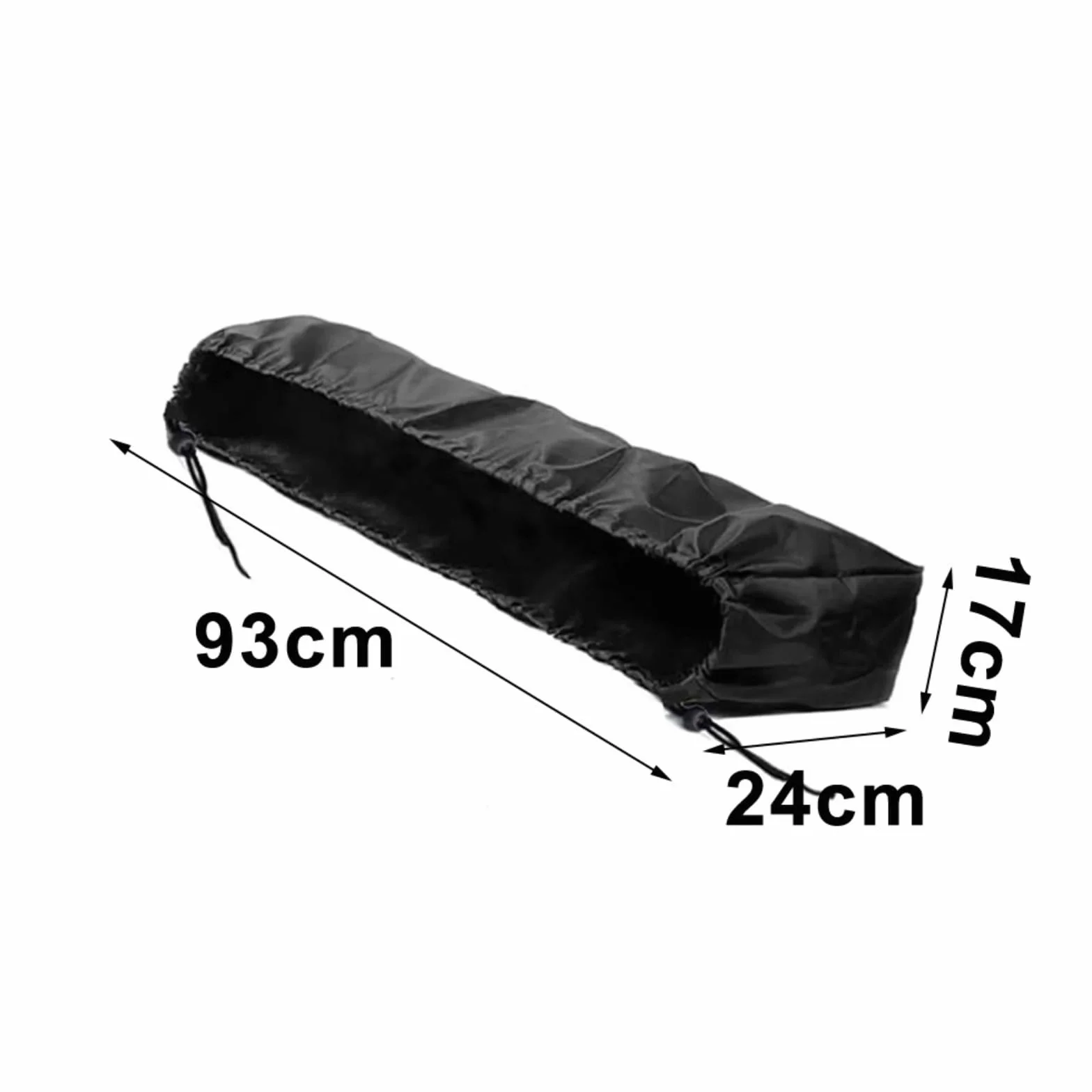 Housse de protection imperméable en tissu Oxford 420D anti-poussière pour chauffage extérieur 92,7 x 24,1 x 16,5 cm Noir