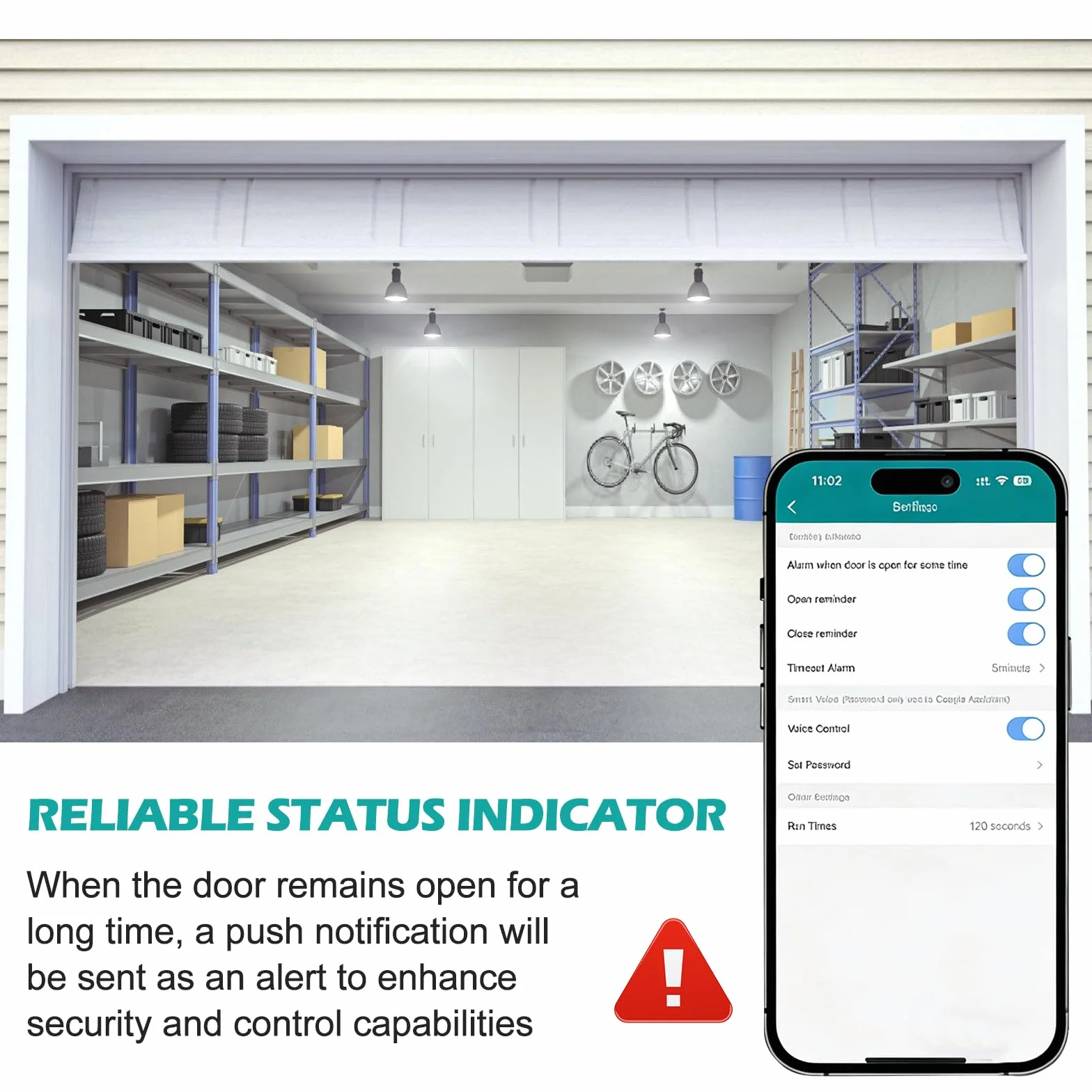 Ouvre-Porte De Garage Wifi, Contrôleur De Porte De Garage Avec Capteur Et Programmation, Ouvre Portail Connecté, Commande Intelligente De Portail Roulant Compatible Avec Alexa, Google Assistant