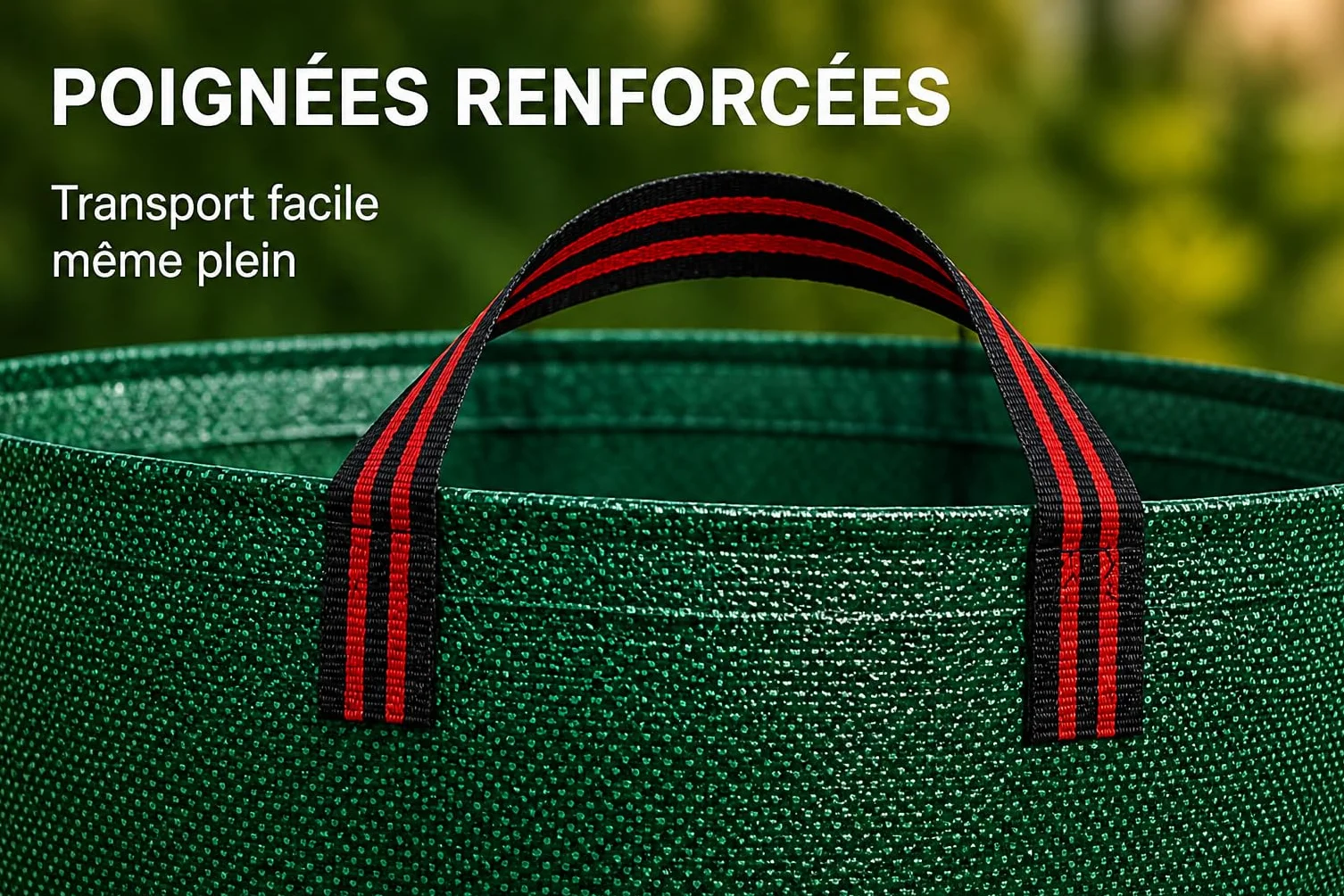 Sacs Jardin 120L Ultra Résistants Réutilisables Lot de 3 Polypropylène Renforcé