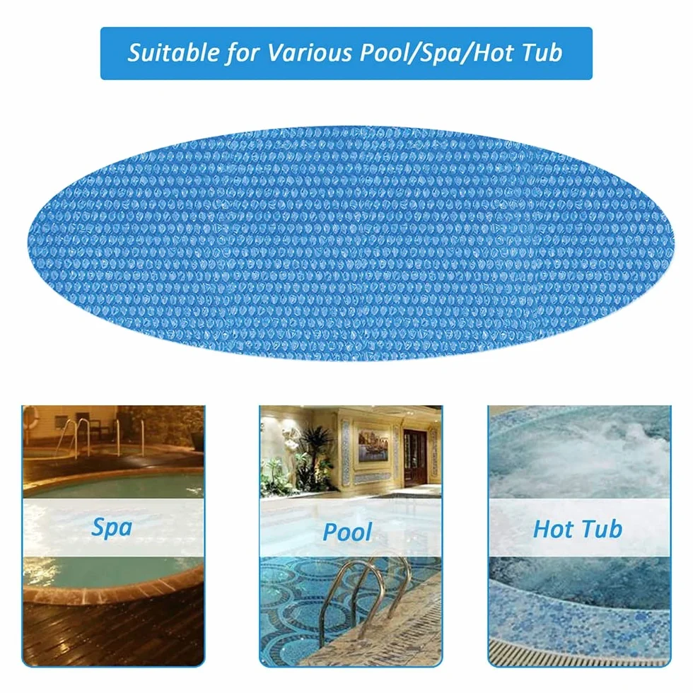 Bâche à Bulles Piscine Ø 183 cm Chauffage Solaire Couverture Chauffante Ronde Hors Sol