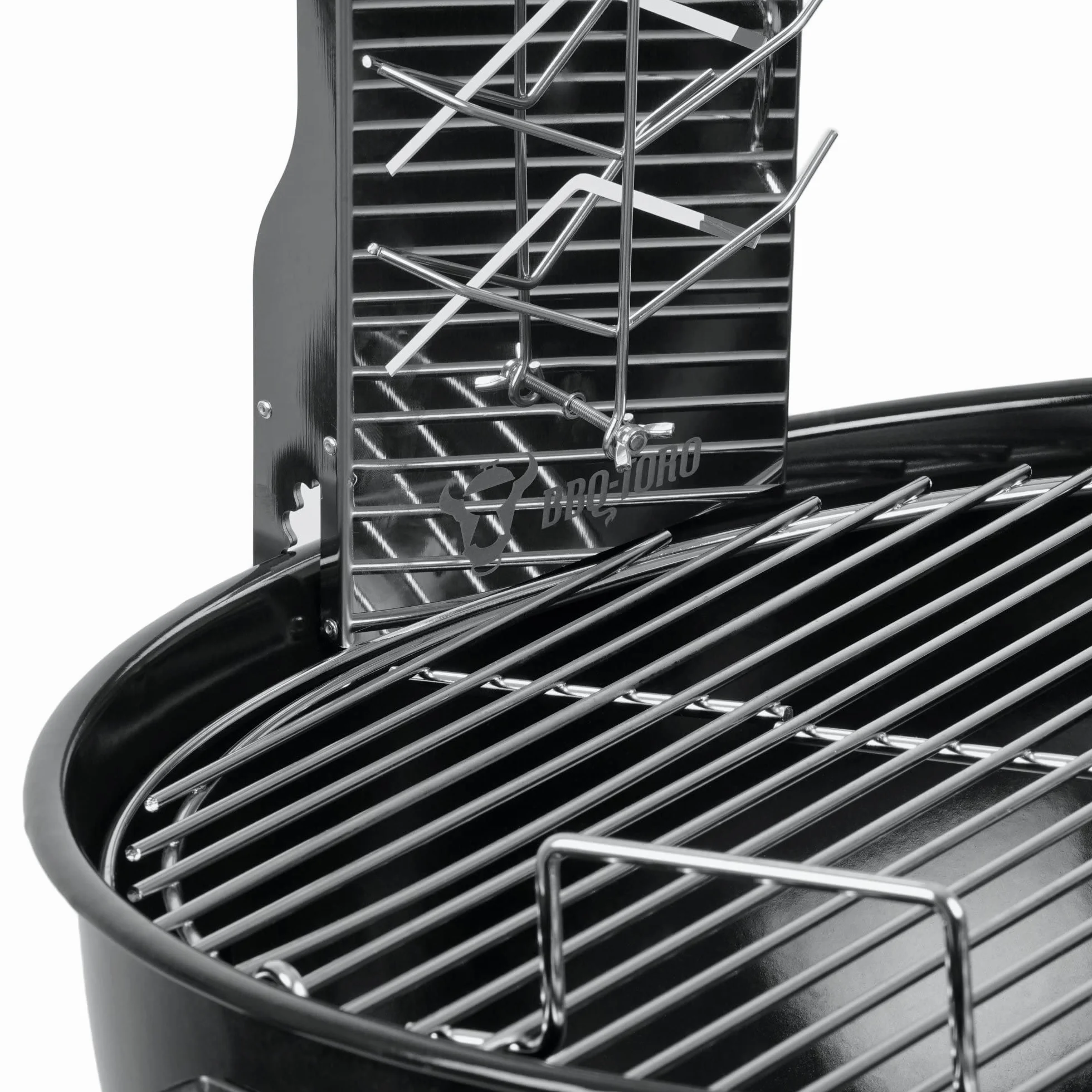 BBQ-TORO Lot de 4 Planches à Saumon en Acier Inoxydable pour Fumage et Grillades avec Inclinaison réglable