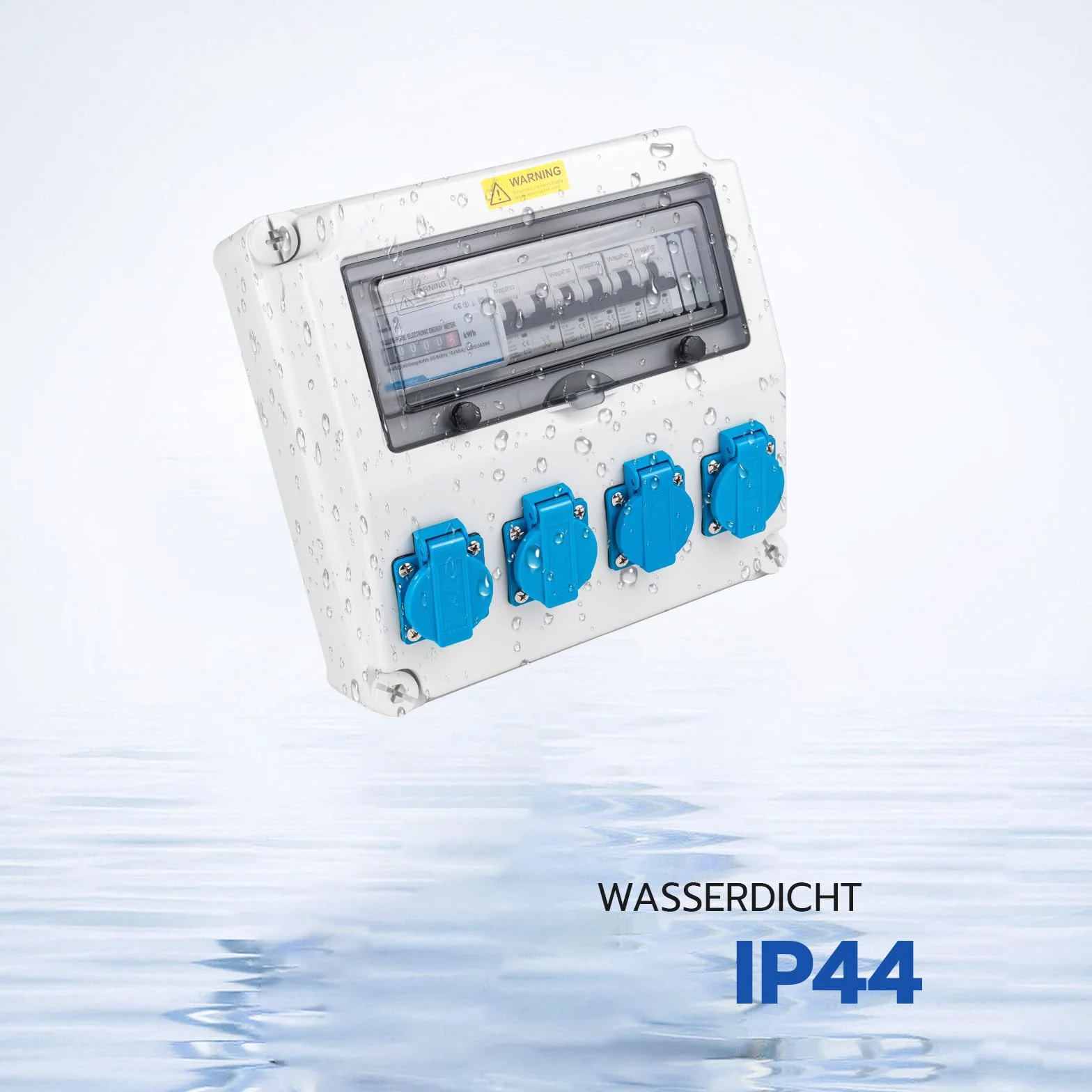 Distributeur de courant de construction 40 A 230 V avec compteur et prise CEE 16 A