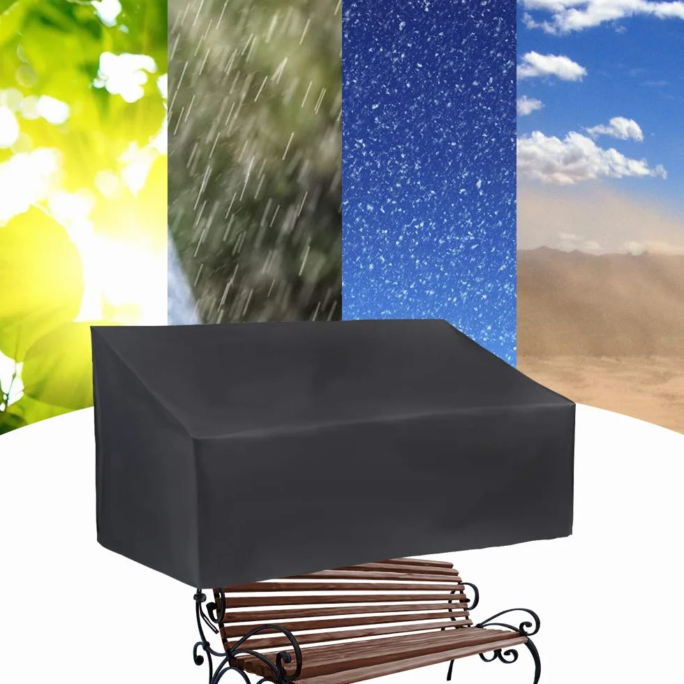 Housse Banc de Jardin 4 Places Anti-poussière Anti-UV Étanche Oxford 190x66x89cm