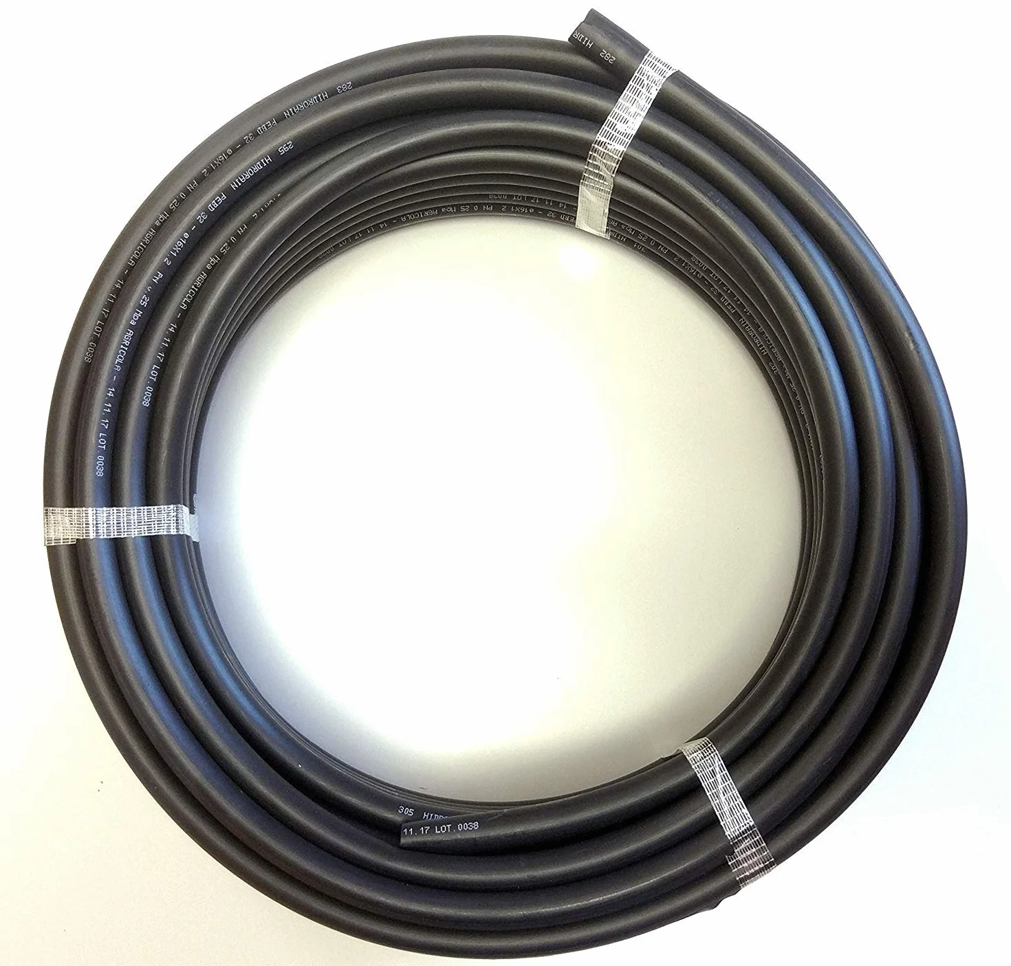 Tuyau lisse noir arrosage goutte à goutte 16 mm 25 mètres pour jardin
