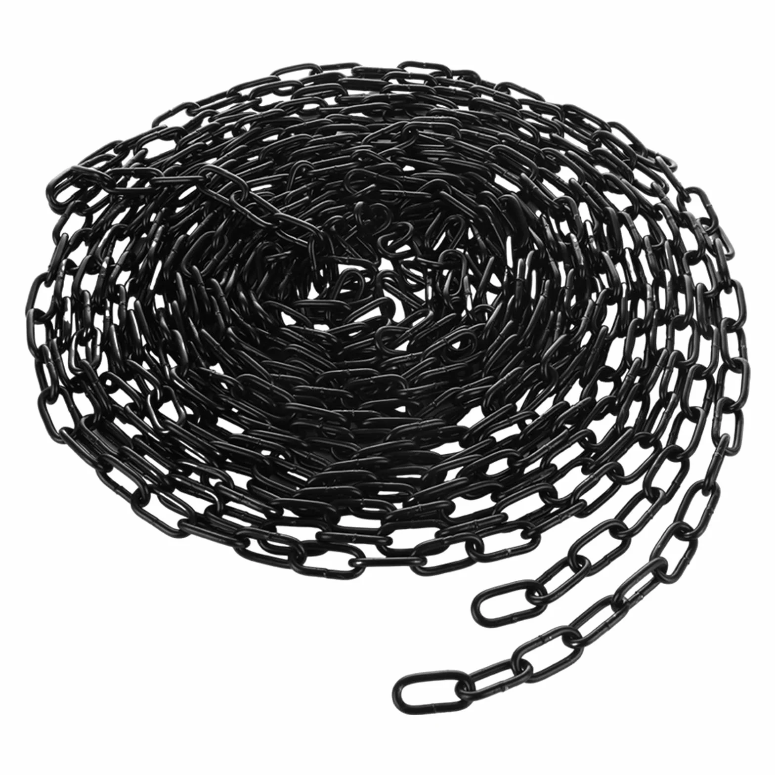 WOPPLXY Chaine Acier en Acier au Carbone, Chainette Metal 10 m φ3 mm, Chaîne de Clôture pour Clôtures, Hamacs, Chaises Hamacs (Noir)